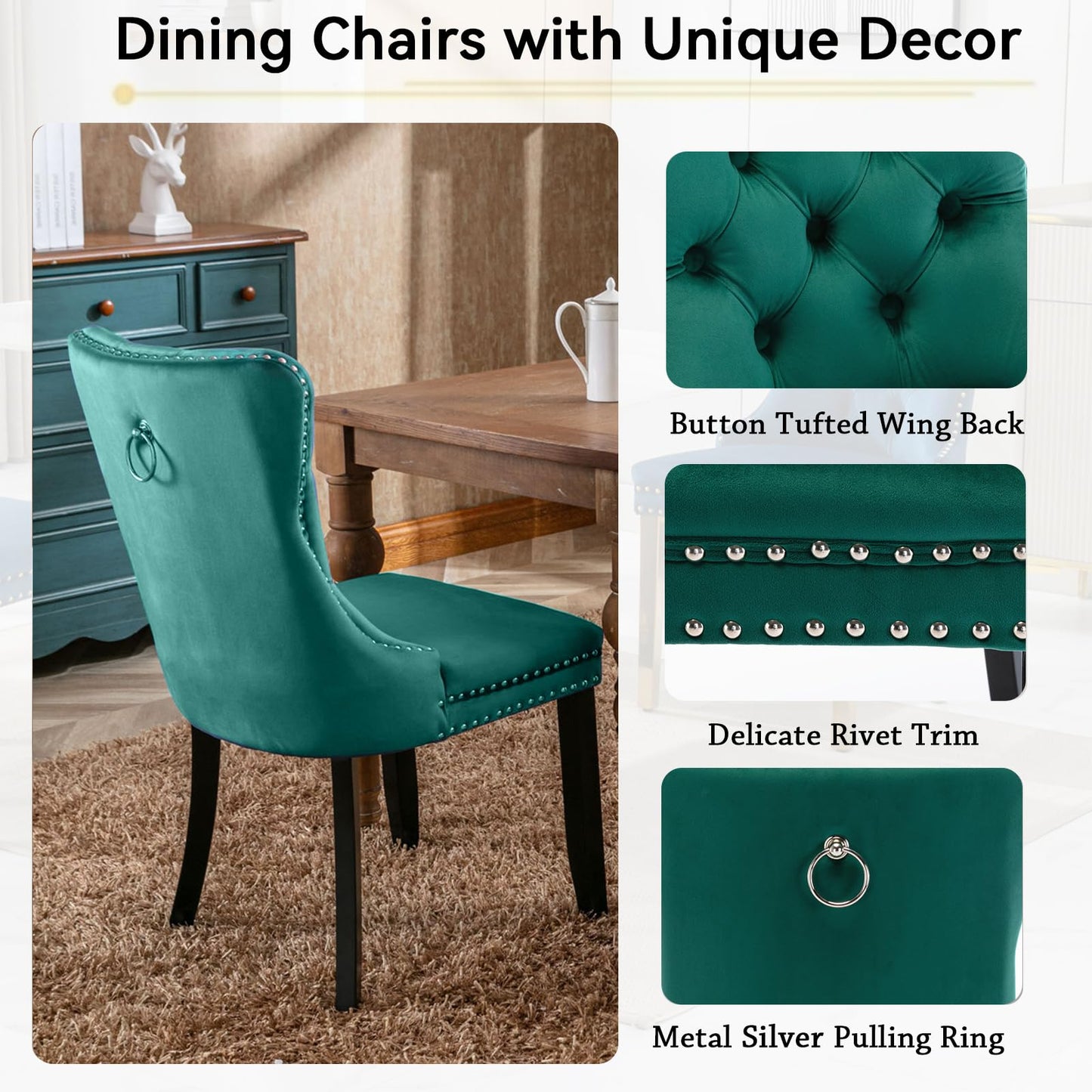 11 Piece Extendable Dining Table Set with 10 Green Upholstered Chairs, 63"-95" Faux Mars Oval Kitchen Table Set with Storage for 10, Space-Saving Expandable Dining Room Table Set w/Wood Fluted Base