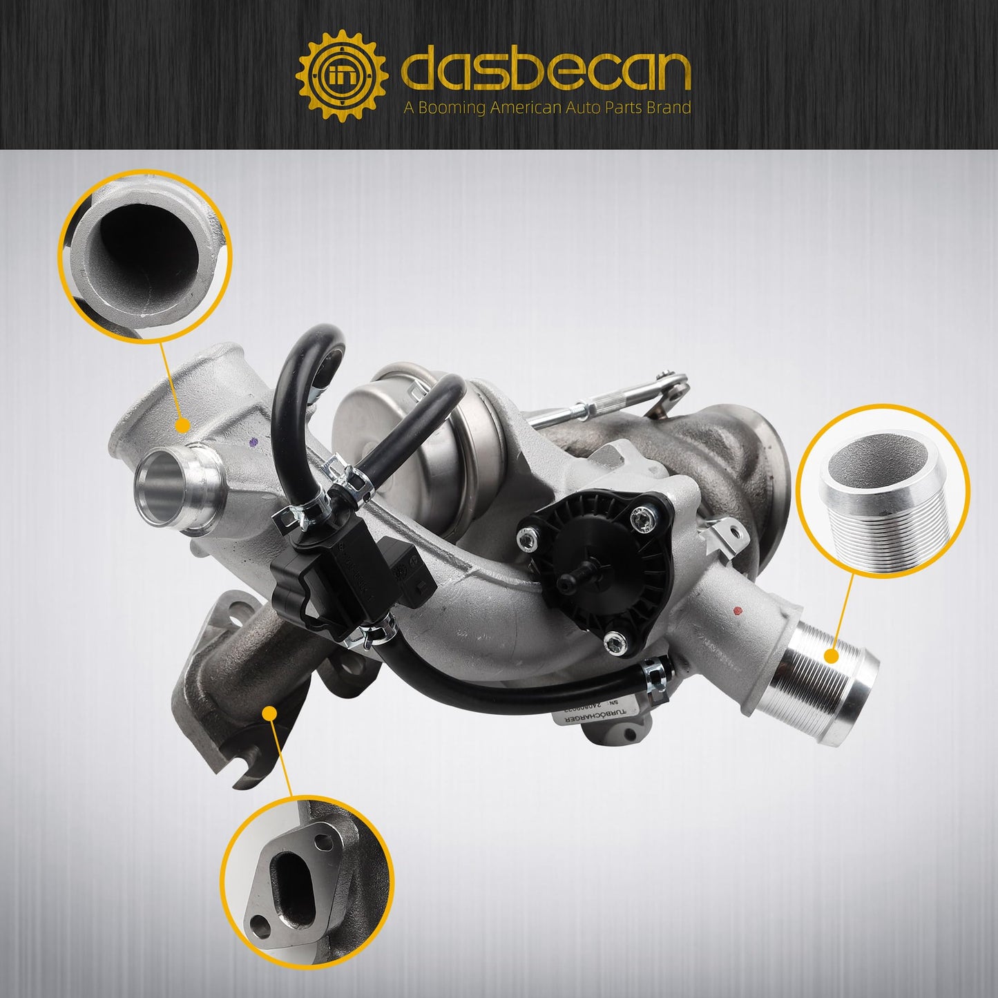 Dasbecan Turbo Charger Kit Compatible with Chevy Cruze Sonic Trax 1.4L 2011-2020, Buick Encore 1.4L 2013-2018, Turbocharger with Gasket Replace# 667-203 55565353 GT1446 781504-5004