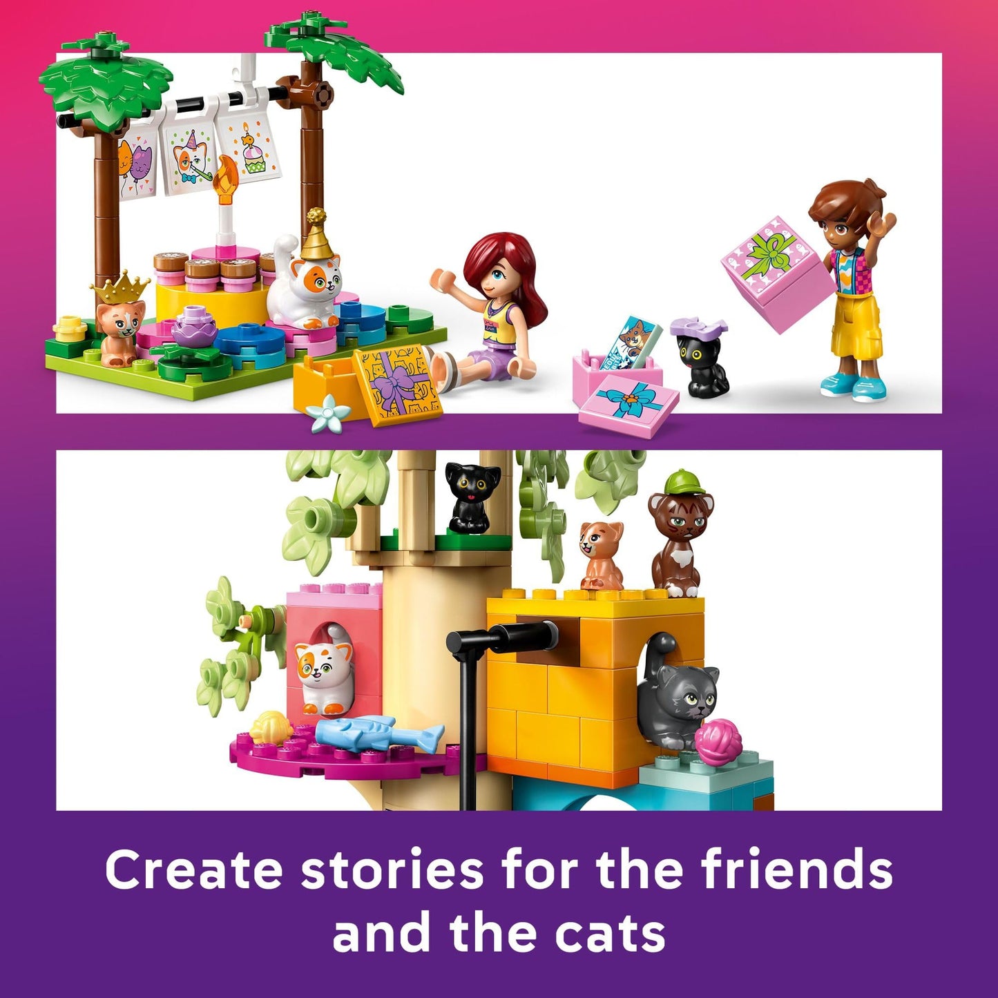 LEGO Friends Party & Tree House Building Toy, Pretend Play Blocks with Toys & 2 Minidolls, Creative Storytelling Toy for Kids 9+, Gift Idea, 42666