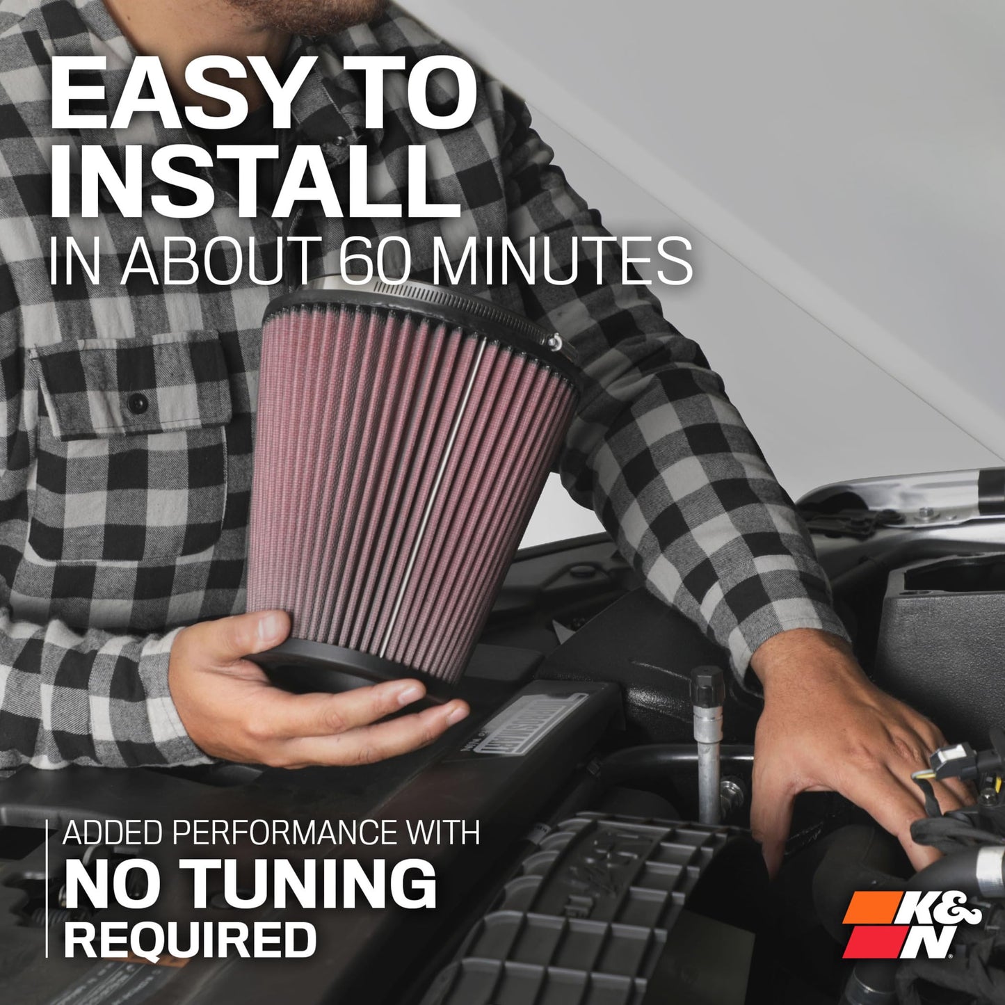 K&N Cold Air Intake System: High-Flow Air Filter, Increase Performance & Towing: Compatible with 2011-2014 FORD F150, 57-2581