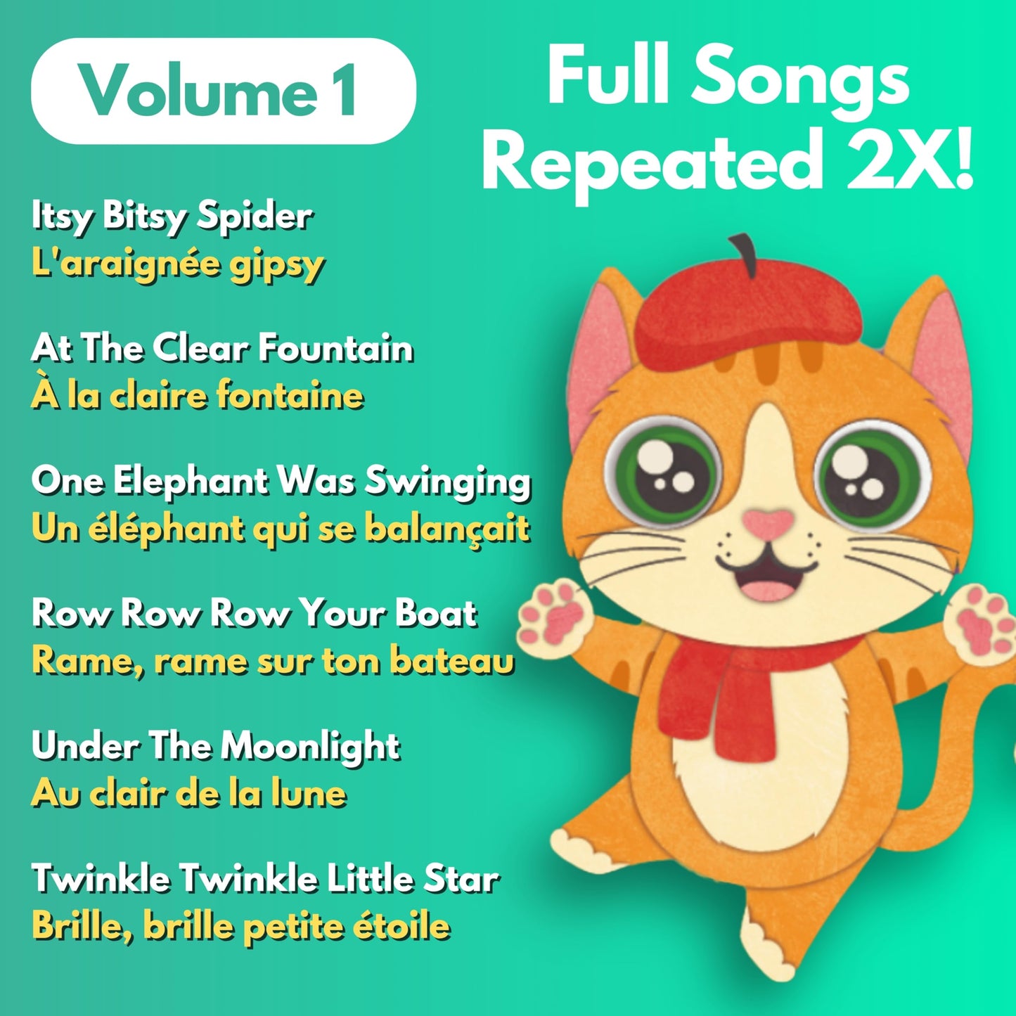 Lulu Learns French Vol. 1 — Interactive Sound Board Book for Toddlers 1-3, Bilingual English & French Songs & Music, Talking Musical Learning Toy and Gift for Babies & Kids