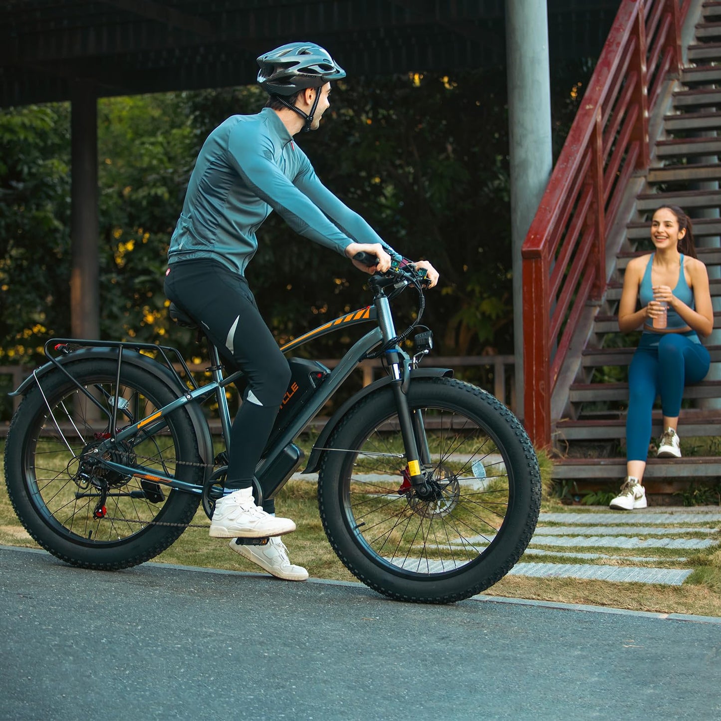 1000W Electric Bike for Adults, 7 Speed Ebike with 26" Fat Tire, Max 30MPH & 50 Miles, 48V 18.2Ah Battery, Hydraulic Disc Brake, All-Terrain Moped Style Ebike for Snow, Mountains, Sand, Road