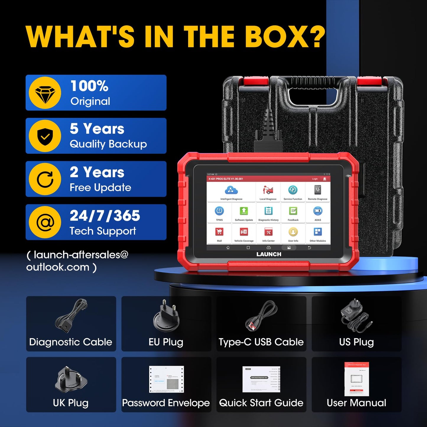 Launch X431 PROS Elite 2026 New Bidirectional Scan Tool, 38+ Services, ECU Coding, All-in-One Full System Diagnostic Scanner, Support CANFD&DoIP, FCA AutoAuth, V.A.G Guided, 2 Years Free Update