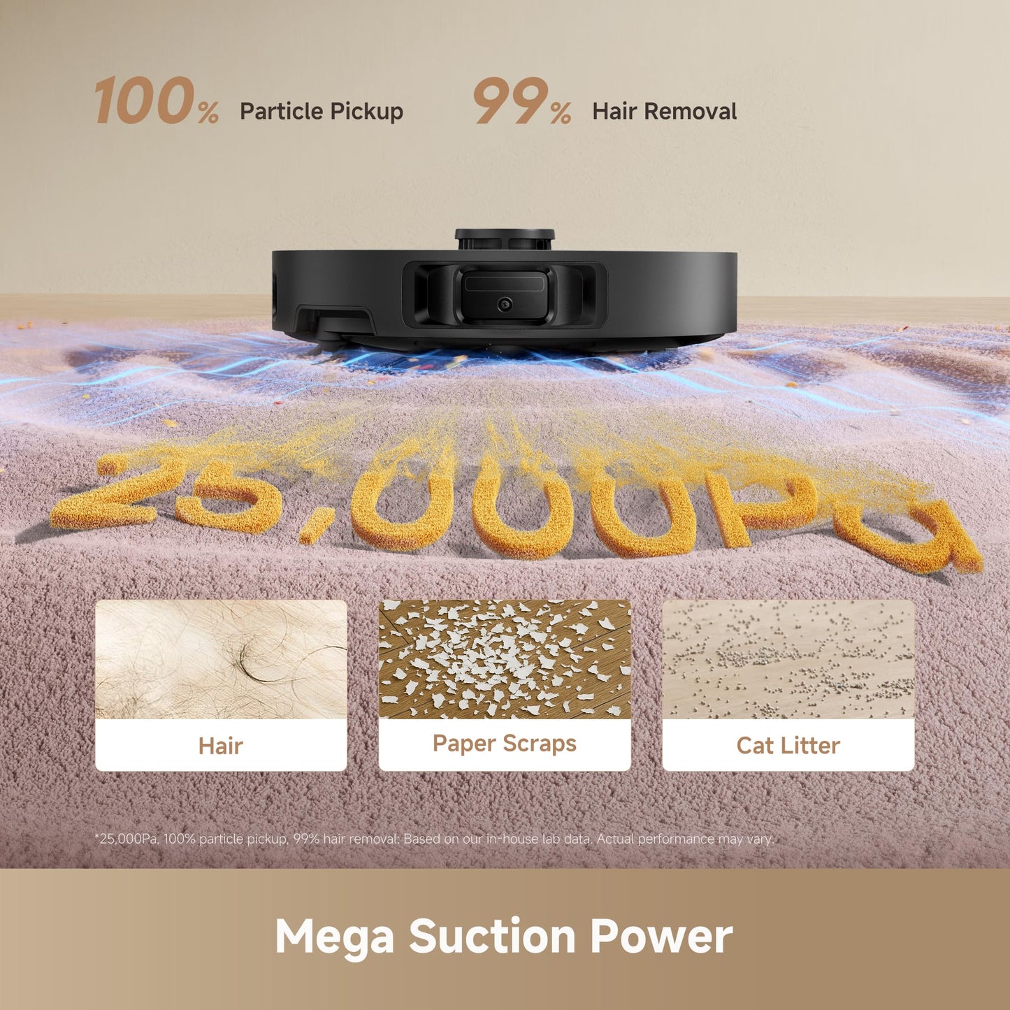 DREAME L40 Ultra Gen 2 Robot Vacuum and Mop with 25,000Pa Suction, Extendable Side Brush and Mop, All-in-One Self-Emptying & Cleaning Dock, Voice & App Control, Black