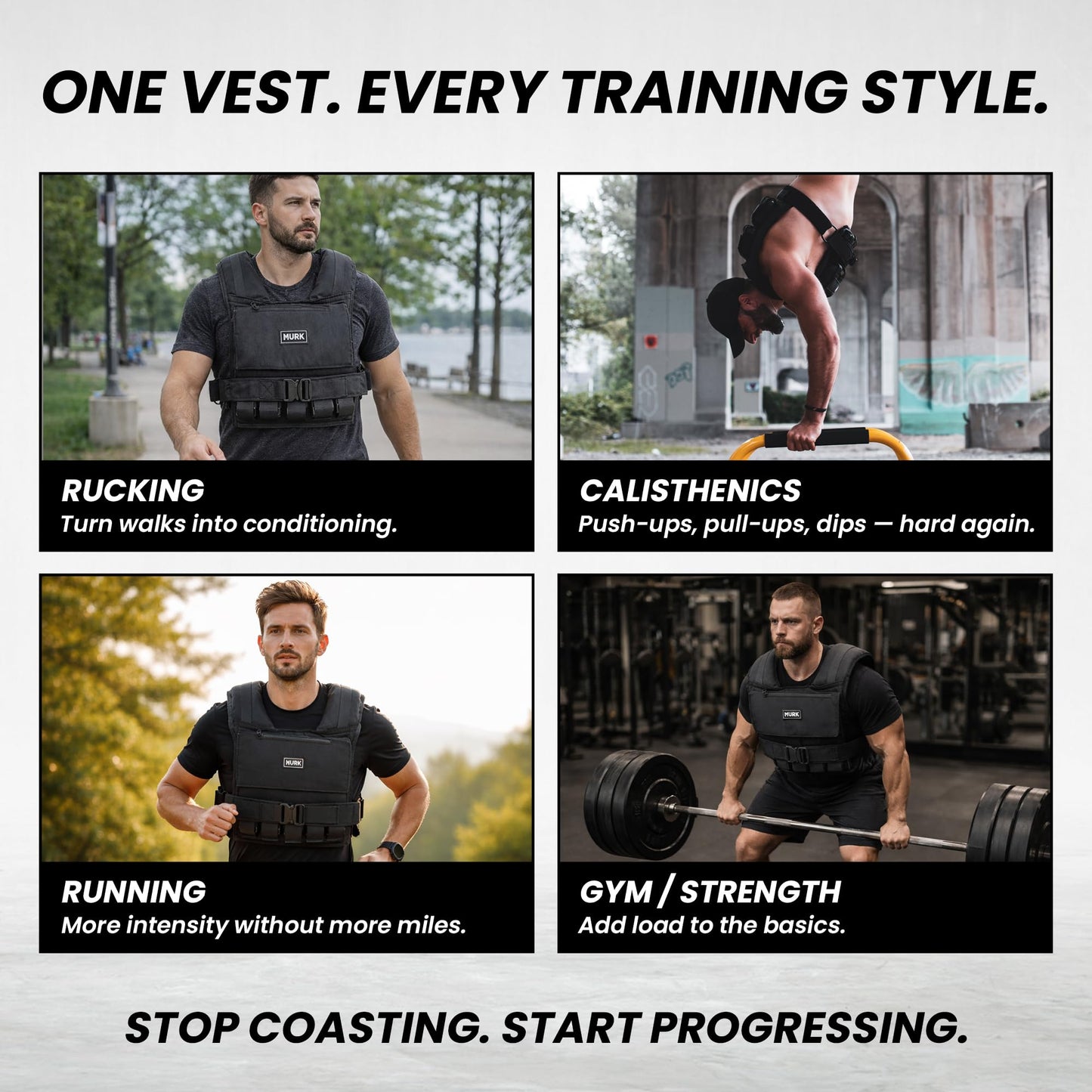 MVRK Weighted Vest Men 35lbs - Weighted Workout Vest With Removable Iron Weights, Heavy Duty Adjustable 0-35 lb with 16 Iron Weight For Functional Training & Calisthenics - Weight Vest for Men and Women