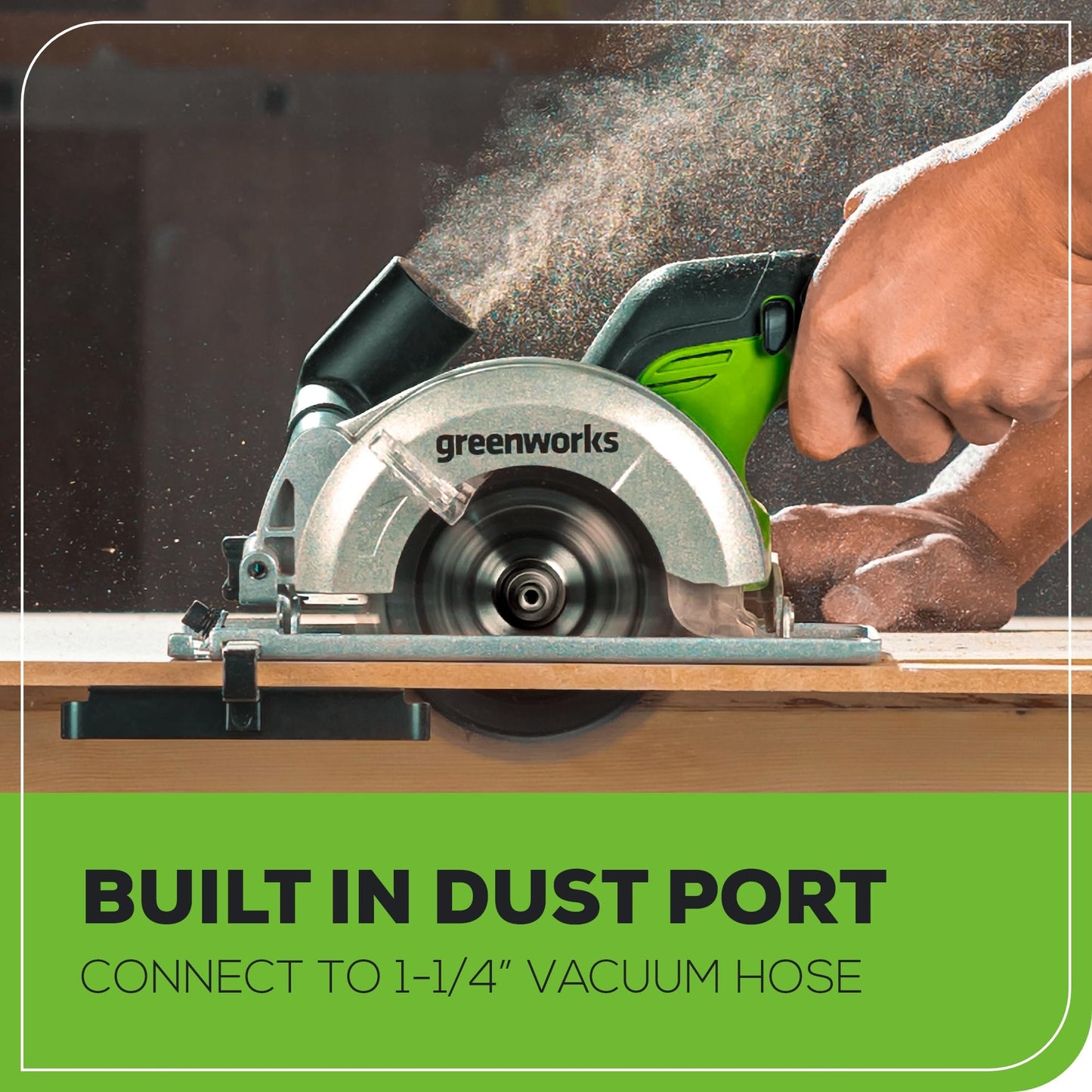 Greenworks 24V Brushless Small Circular Saw,4-1/2" Compact Circular Saw, 6500 RPM Mini Circular Saw,2.0Ah Battery and Compact Charger Included