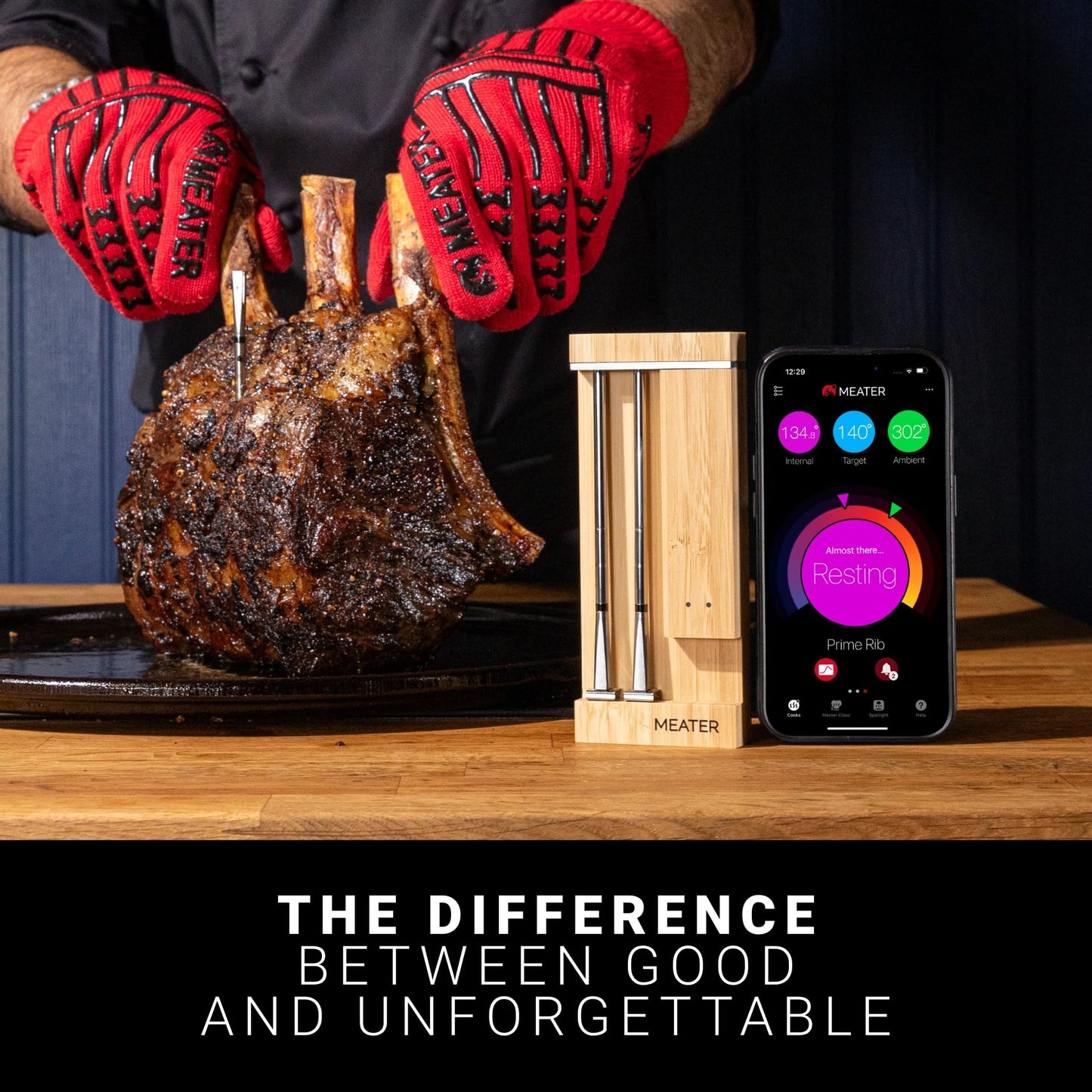 MEATER Pro Duo: Wireless Smart Meat Thermometer | 1000°F High Heat Resistance | Long Range | Dual Probes | Six Sensors | BBQ, Oven, Grill, Smoker, Air Fryer, Deep Fryer | iOS & Android App