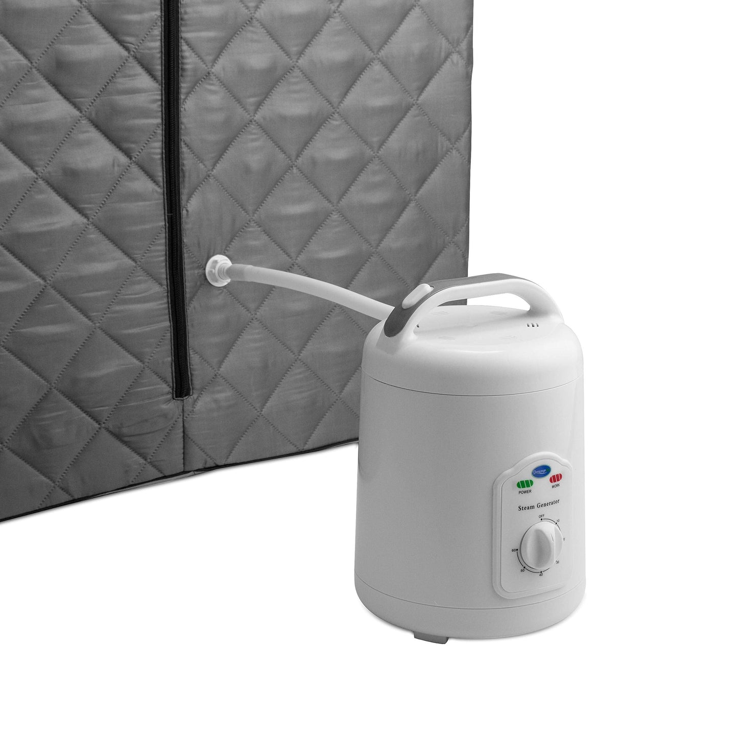 Durasage Lightweight Portable Personal Steam Sauna Spa - 800W Steam Generator, 60-Min Timer, Zippered Access, Single Front Pocket, Foldable Frame & Chair - Indoor Use, at-Home Relaxation Kit
