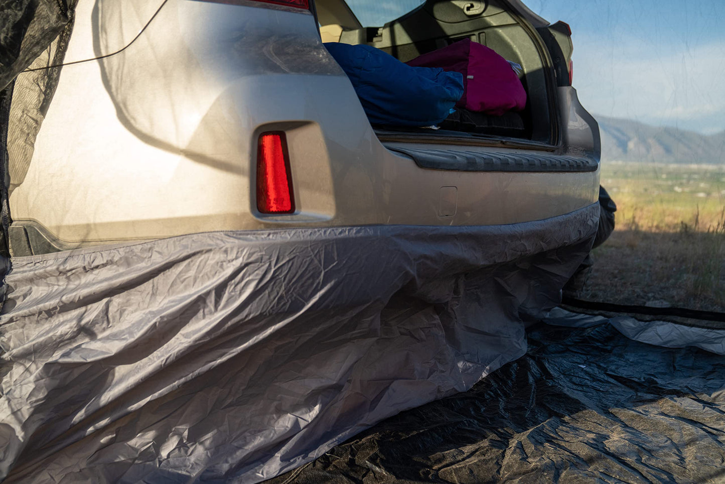 Camp Toad Universal SUV Tent Spacious Camping Attachment for SUV Car Van Minivan Hatchback and Truck Rear Door Setup for Outdoor and Tailgate Use with Most Automobiles with Screen Tent & Rainfly