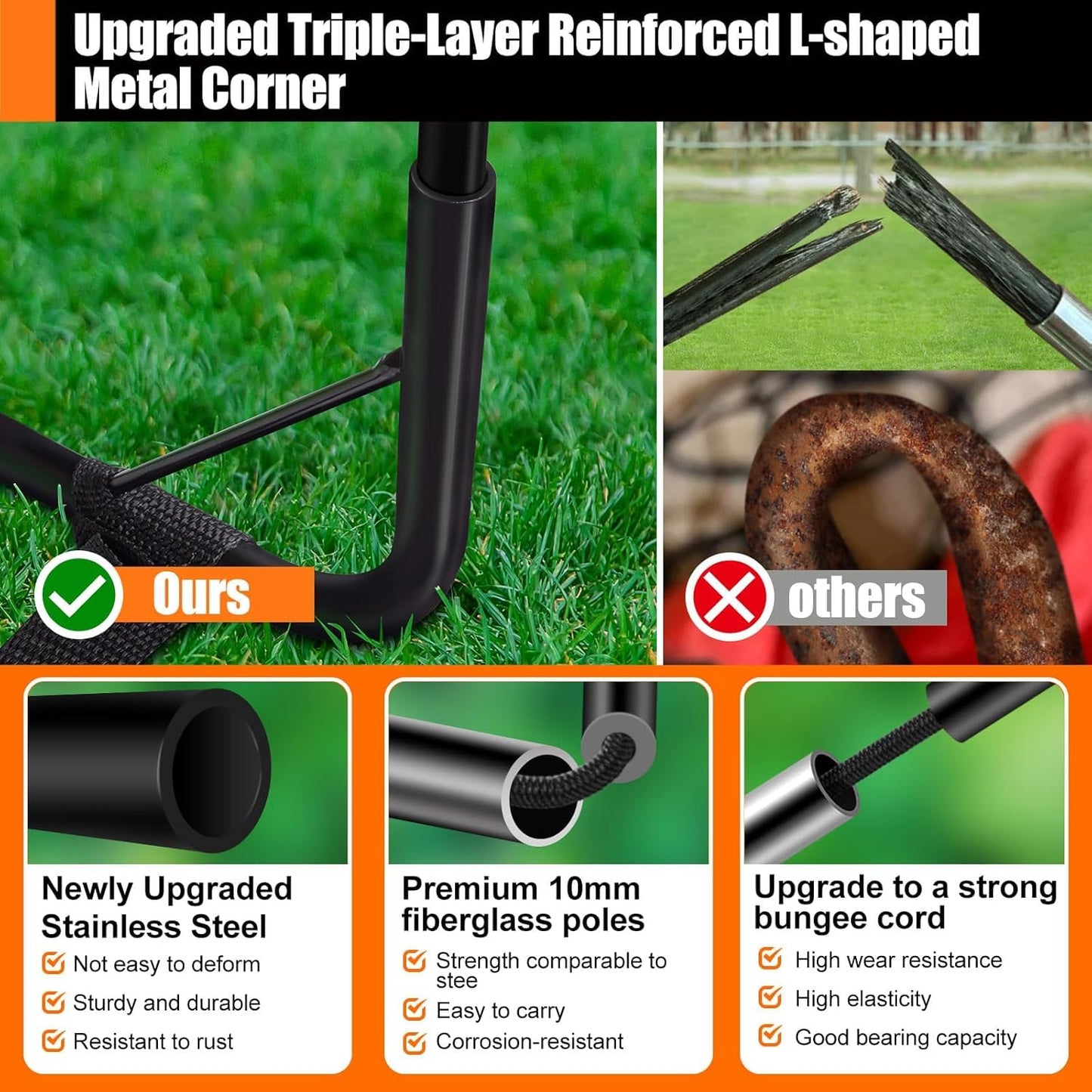 Kids Soccer Goals for Backyard Set - 2 Set of 4X3 ft Soccer Nets for Kids Age 3-14,Portable Pop Up Soccer Training Equipment Kit with 20 ft Agility Ladder, Soccer Ball for Toddler Youth Outdoor Game