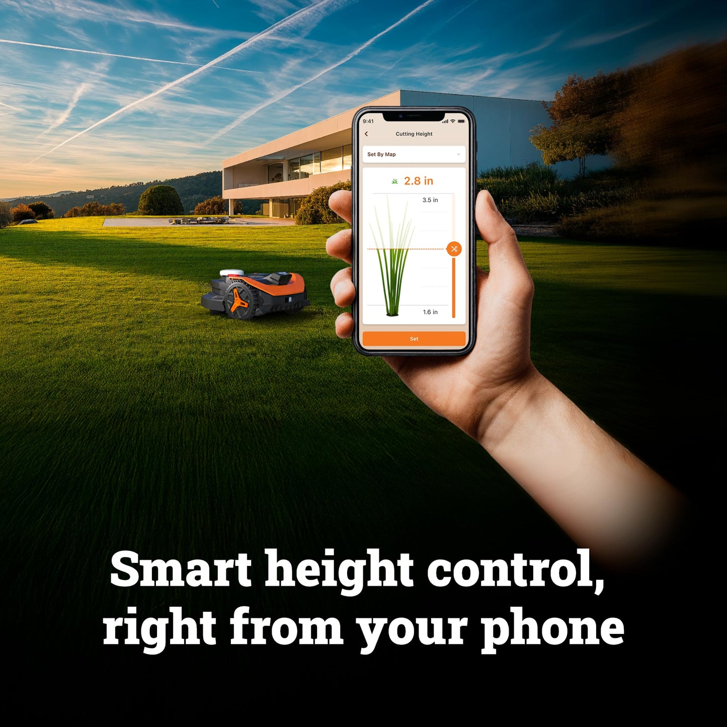 WORX Landroid Vision Cloud Robot Lawn Mower, No Perimeter Wire Robot Mower for 1/2 Acre, AI Obstacle Avoidance + RTK Cloud Navigation, Auto Mapping, App Control, WR320