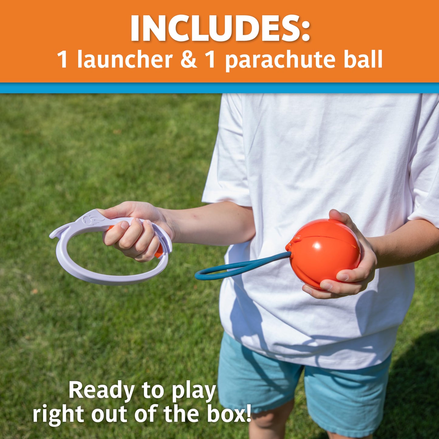 Djubi Parashoot, Best Gifts for Kids and 8 & Up - Slingshot Flying Parachute Outdoor Beach, Lawn, & Tailgating Family Game - Toys Gifts for 8 9 10 11 12 13 Year Old