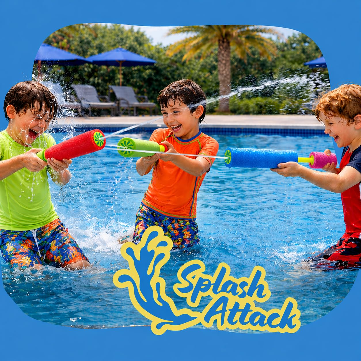 ArtCreativity Water Guns for Kids - 6 Pack - Swimming Pool Toys Water Squirter Gun - Fun Foam Water Blaster Fighting Game Toys - Summer Beach Party Outdoor Activities for Kids Ages 4-8, 6-8, 8-12