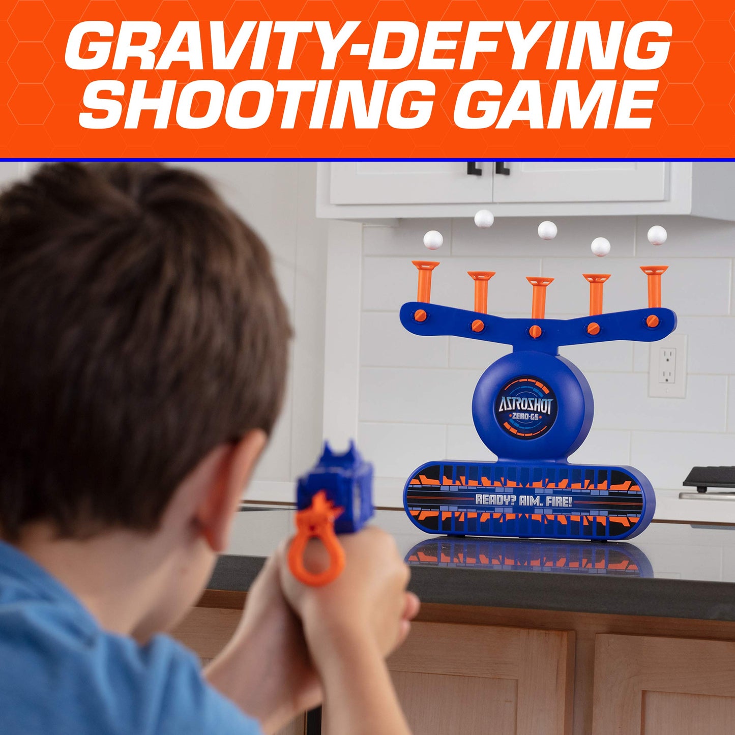 USA Toyz AstroShot Zero GS Shooting Games for Kids - Nerf Compatible Floating Ball Targets for Shooting with Foam Blaster Toy Gun, 10 Floating Ball, 10 Foam Darts, and 5 Flip Targets