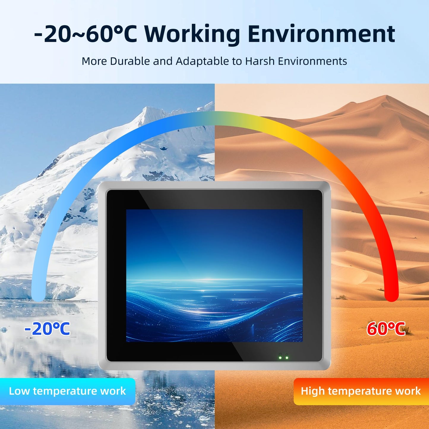 NORQIN 17 inches Industrial Embedded Panel PC,10 Point Capacitive Industrial Touch Screen Panel Computer,IP65 All-in-One Computer,Windows OS,for Kiosk,Factory,Automation (i3-7100U,8GB RAM 256GB SSD)
