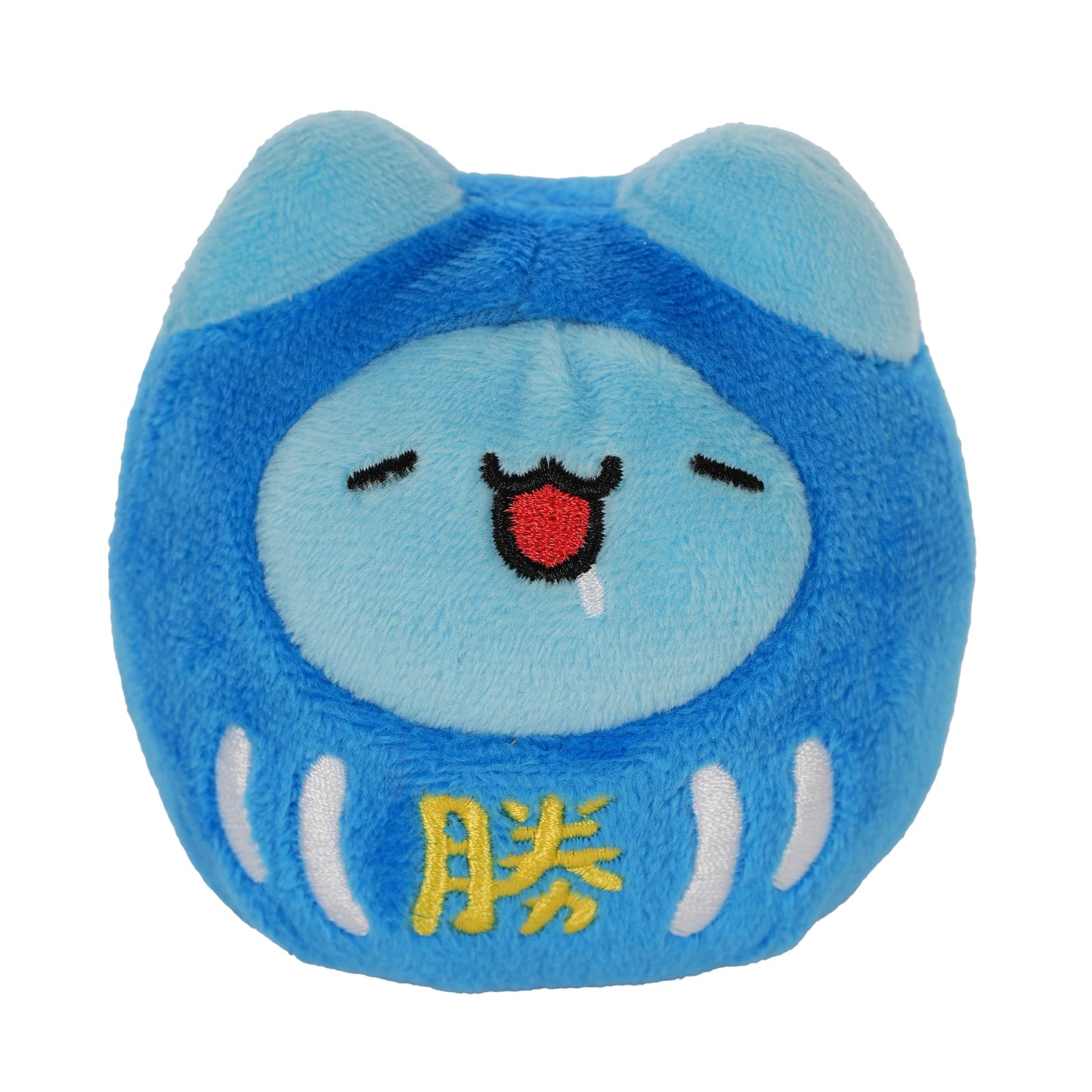 bugcatcapoo Lucky Daruma Wobble Doll 3.5", Officially Licensed, Blue Victory Design, Cute Tumbler Toy, Soft Stuffed Animal Roly-Poly, Kawaii Anime Decor, Gift for Birthday Christmas, Desktop Mascot