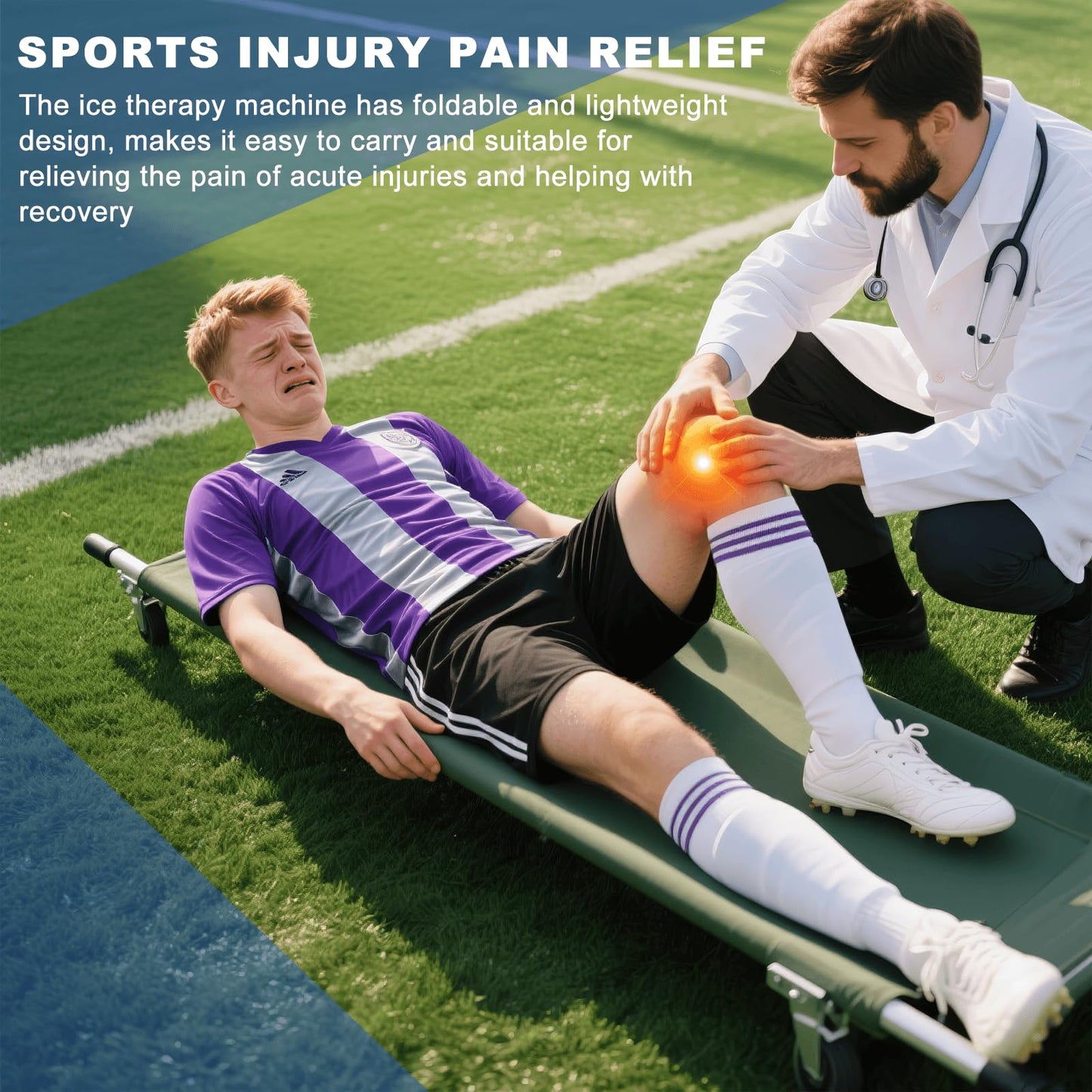 Portable Ice Machine for Shoulder After Surgery, 10 Quart Rotator Cuff Cold Therapy Machine with Programmable Timer, Home Cryotherapy System for Shoulder Replacement Post-Surgery Swelling, Sprains