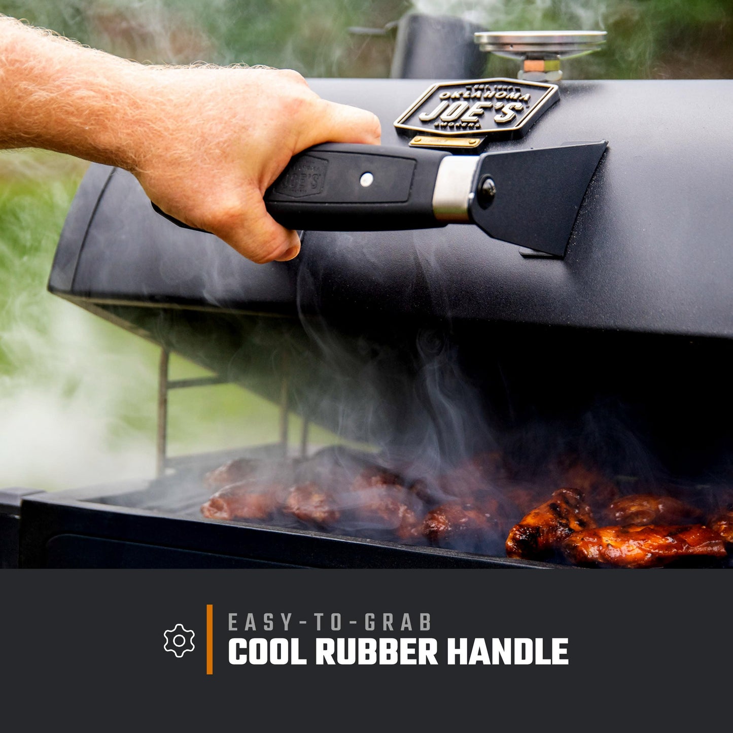Oklahoma Joe's® Rambler Portable Charcoal Grill with 218 sq. in. Cooking Area, Portable Grill, Black