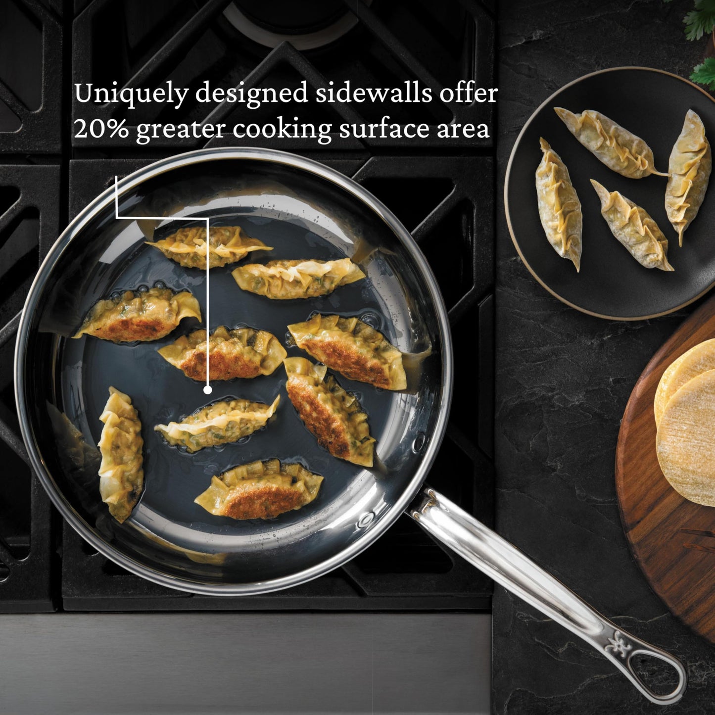 Hestan - NanoBond Collection - Titanium Stainless Steel 8.5-Inch Frying Pan - Toxin, PFAS, & Chemical Free Clean Cookware, Induction Cooktop Compatible