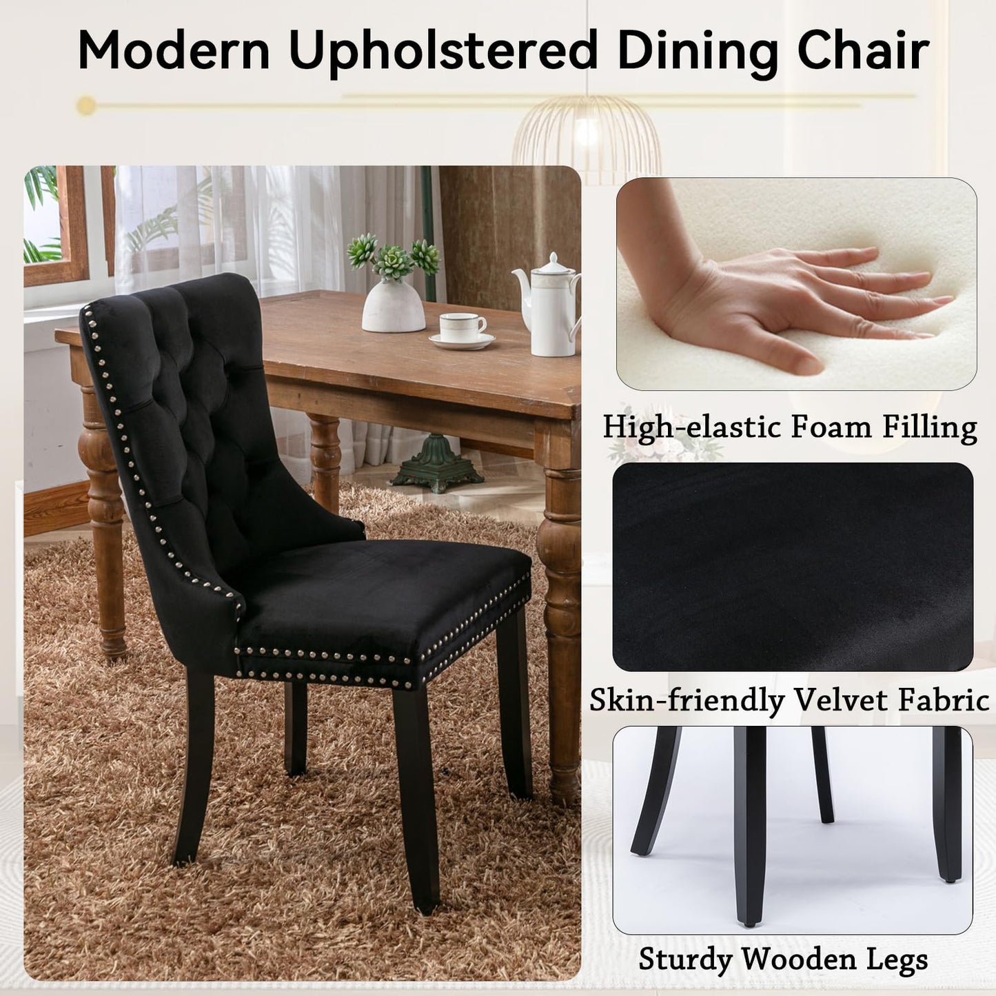 11 Piece Extendable Dining Table Set with 10 Black Upholstered Chairs, 63"-95" Faux Mars Oval Kitchen Table Set with Storage for 10, Space-Saving Expandable Dining Room Table Set with Wood Fluted Base