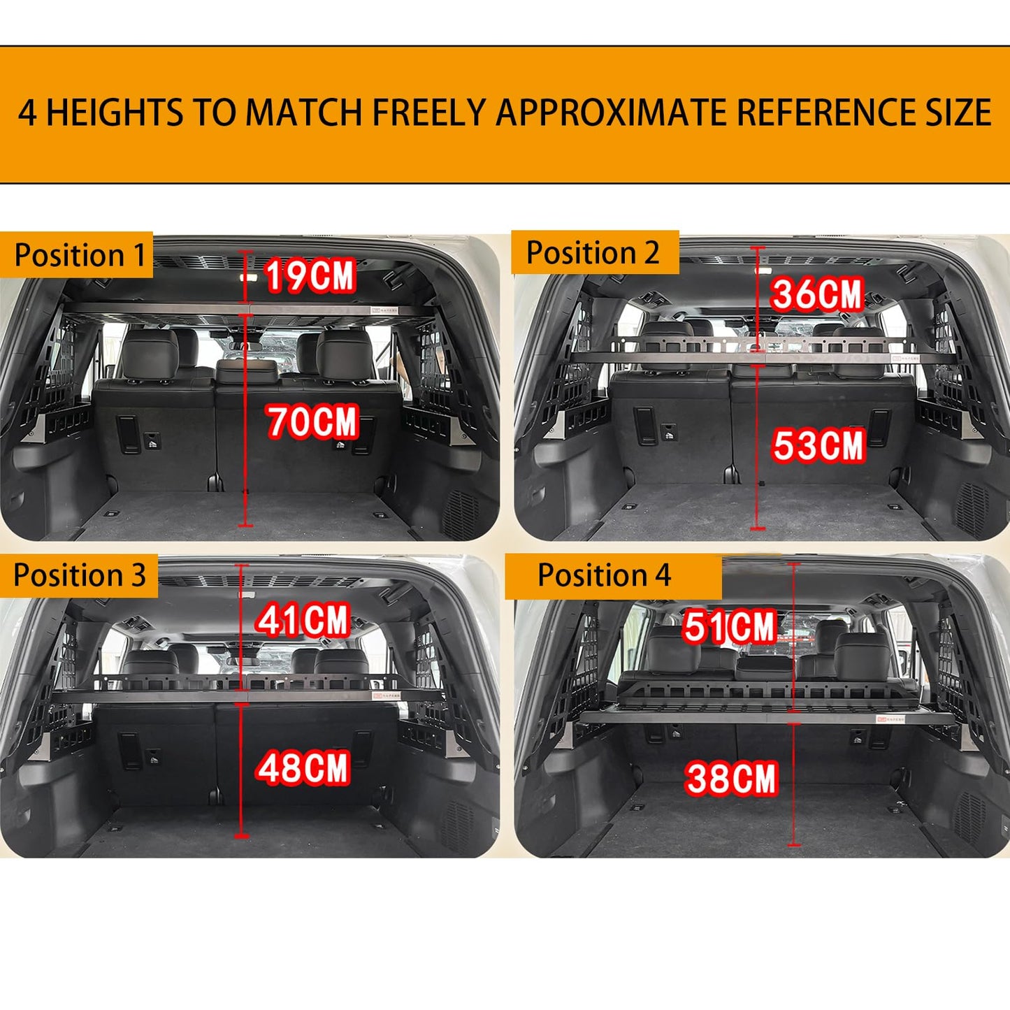 ITrims Storage Molle Panel for Toyota Prado Land Cruiser LC250 2024 2025 / Lexus GX550 Accessories Interior Trunk Organizer Cargo Rack Basket Shelf Luggage Storage Box Carrier Hanging Boards