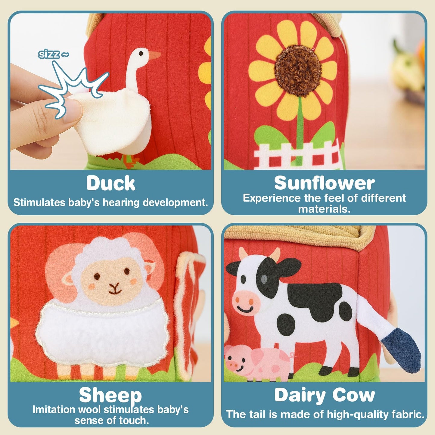DINORUN Baby Toys 6 to 12 Months - Montessori Tissue Box Toys for Babies 6-12 Months - Infant Newborn Toddlers Sensory Magic Baby Tissue Box Educational High Contrast Toy Development STEM Toy Gift