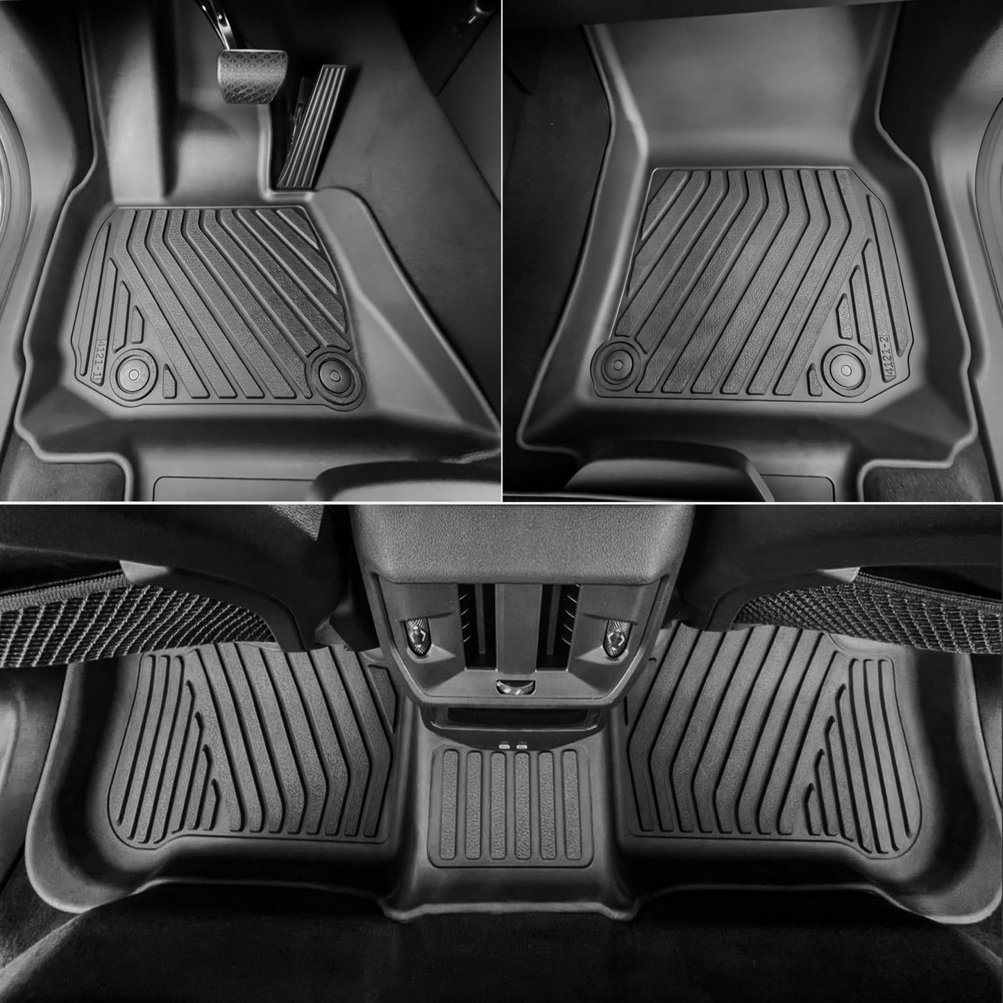 OEDRO Floor Mats Trunk Mat with Backrest Mat Fit for BMW X3 2025 2026, Custom Fit TPE All Weather Trunk Mat with Backrest for BMW X3 Accessories, Anti-Slip Back Seat Protector for X3, Full Mat Set