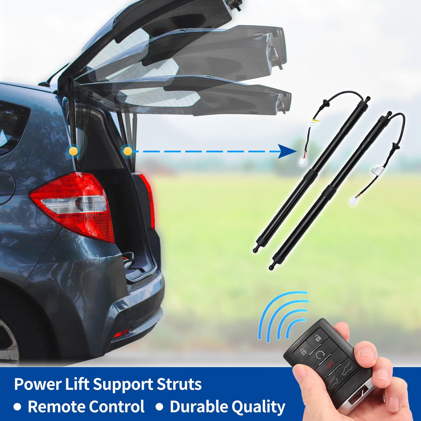 X AUTOHAUX Rear Left Right Tailgate Power Lift Support for Toyota Fortuner 2015-2020 Liftgate Power Hatch Shock Strut No.6892071030/6891071030/6891071032 Electric Trunk Power Liftgate 1 Pair