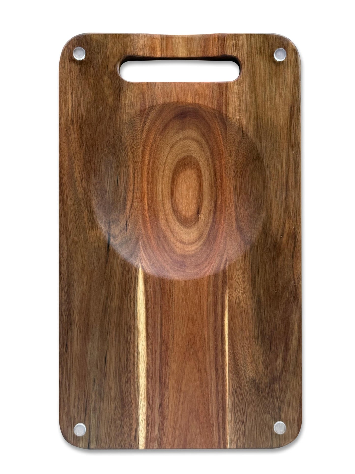 NULU Bundle Ergonomic Kitchen Knife Signature Acacia Cutting Board and Acacia Knife Dock