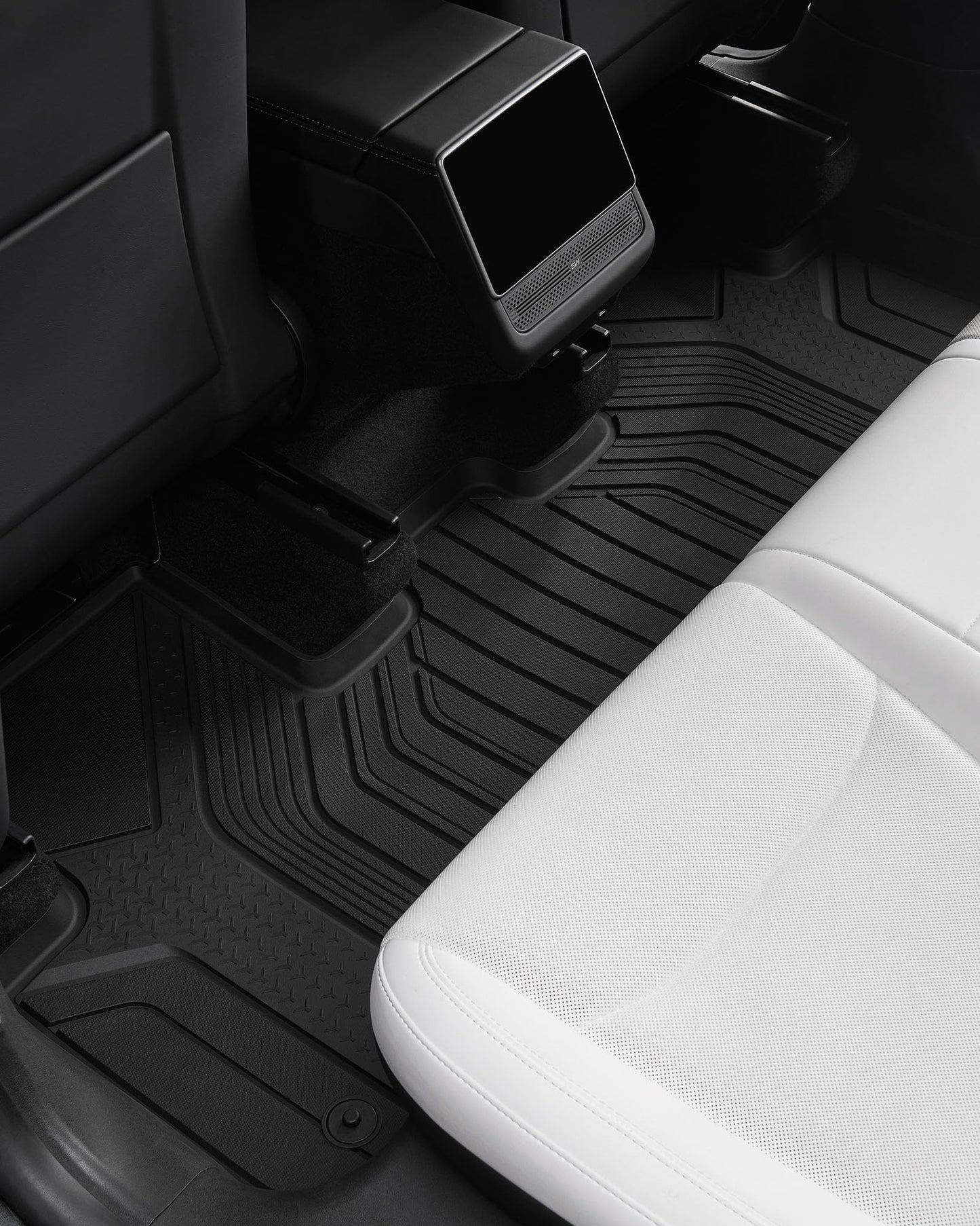 3W 2025 2026 Tesla Model Y Juniper Floor Mats with Rear Cargo Mat & Backrest Mat TPE Anti-Slip All Weather Accessories, Vigormold™