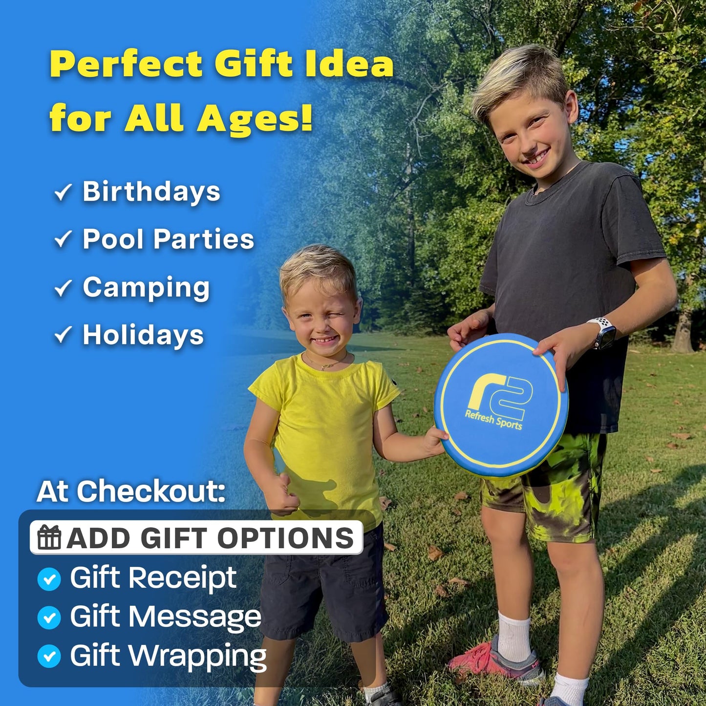 Soft Disc Flying Toy - Doesn't Hurt to Catch - Flying Disc For All Ages - Easy to Use Summer Gift Friisbee For Kids -Outdoor Gifts for Boys & Girls 3 4 5 6 7 8 9 10 11 12 13+ Birthday Gifts
