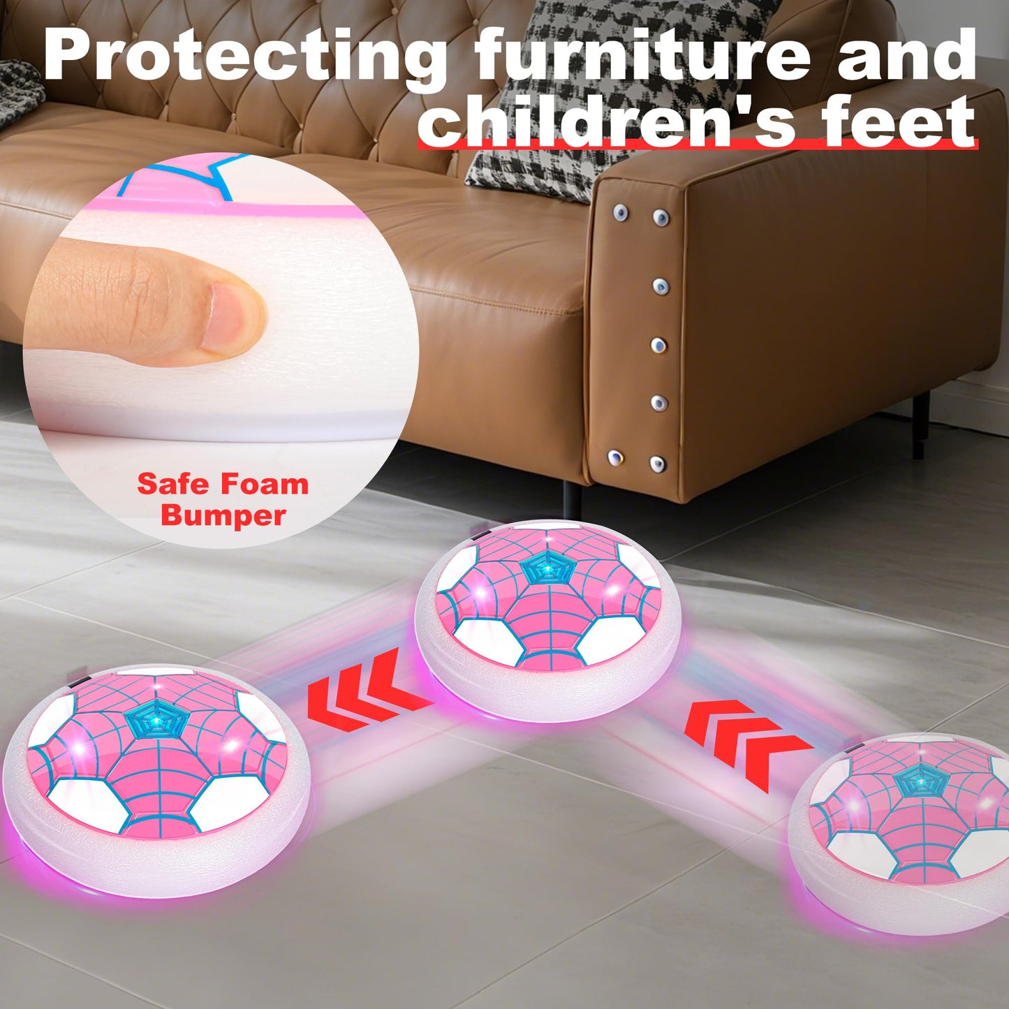 HitToys Airplane Launcher Toy for Kids&Hover Soccer Ball Toy for Kids, 3 Pack Spider Foam Gliders Air Planes,2 Pack Indoor Soccer Ball with Led Light for Old Boys Girls Outside Sport Games Birthday