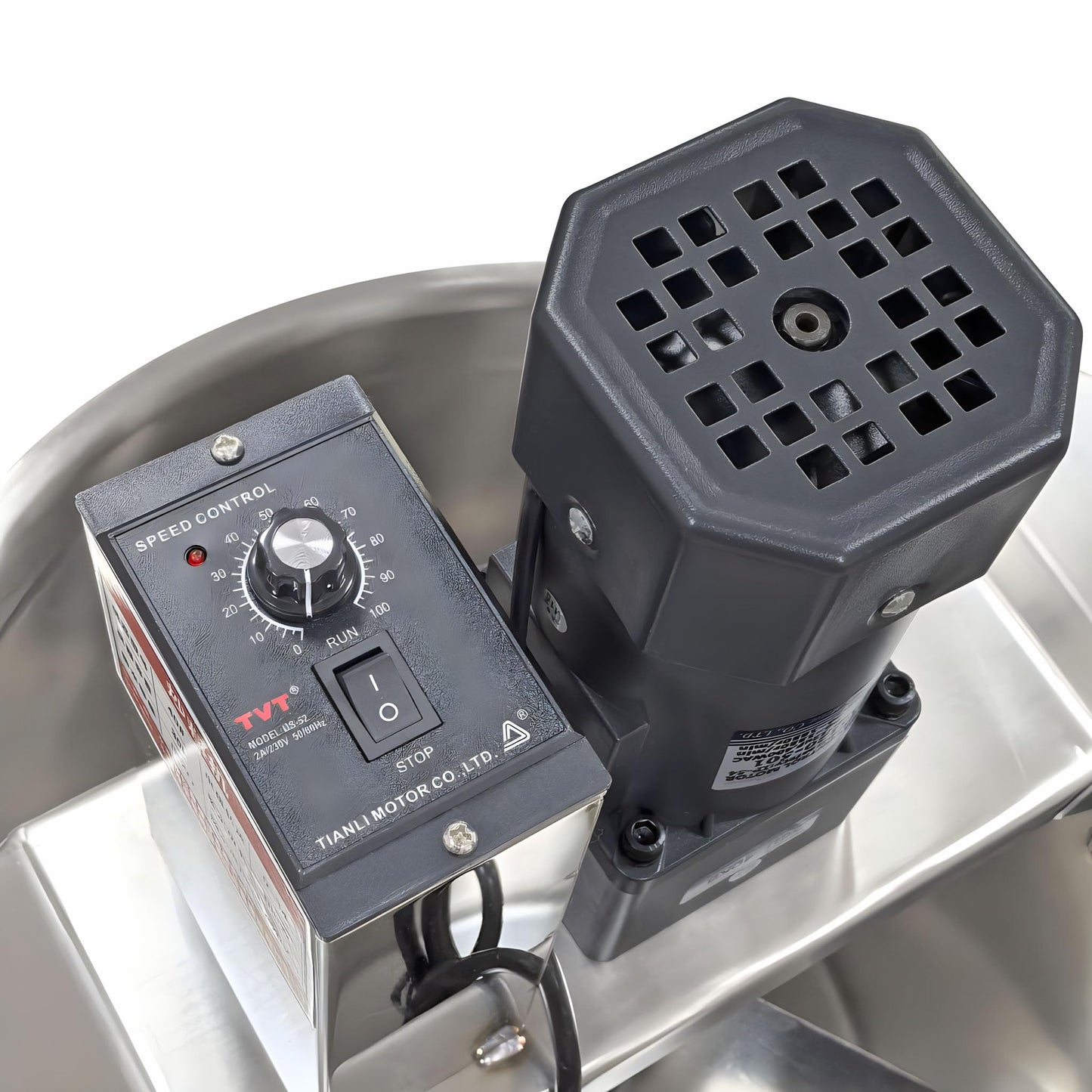 40L/10.5 Gal Automatic Food Mixer 110V 180W Stainless Steel Electric Mixer For Cooking Agitator Chocolate Paste Heat Mixing Machine Food Mixer Pot Seasoning Bottom Soup Sauce Stirrer