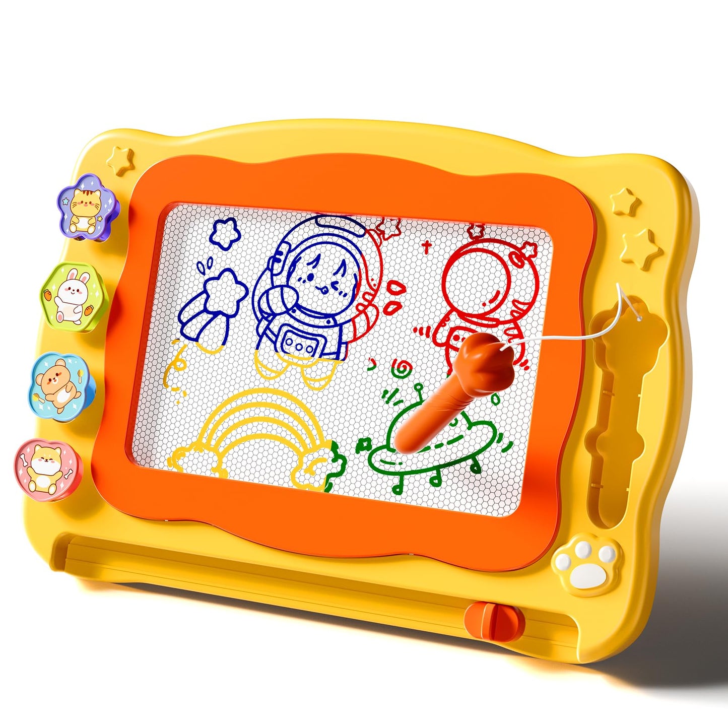 Large Magnetic Drawing Board Toddler Toys for 3 4 5 6 Year Old Kids Girls Boys, Doodle Board Montessori Preschool Educational Travel Toys Gifts for 3 4 5 6 Year Old Etch Sketch Erasable Writing Pad