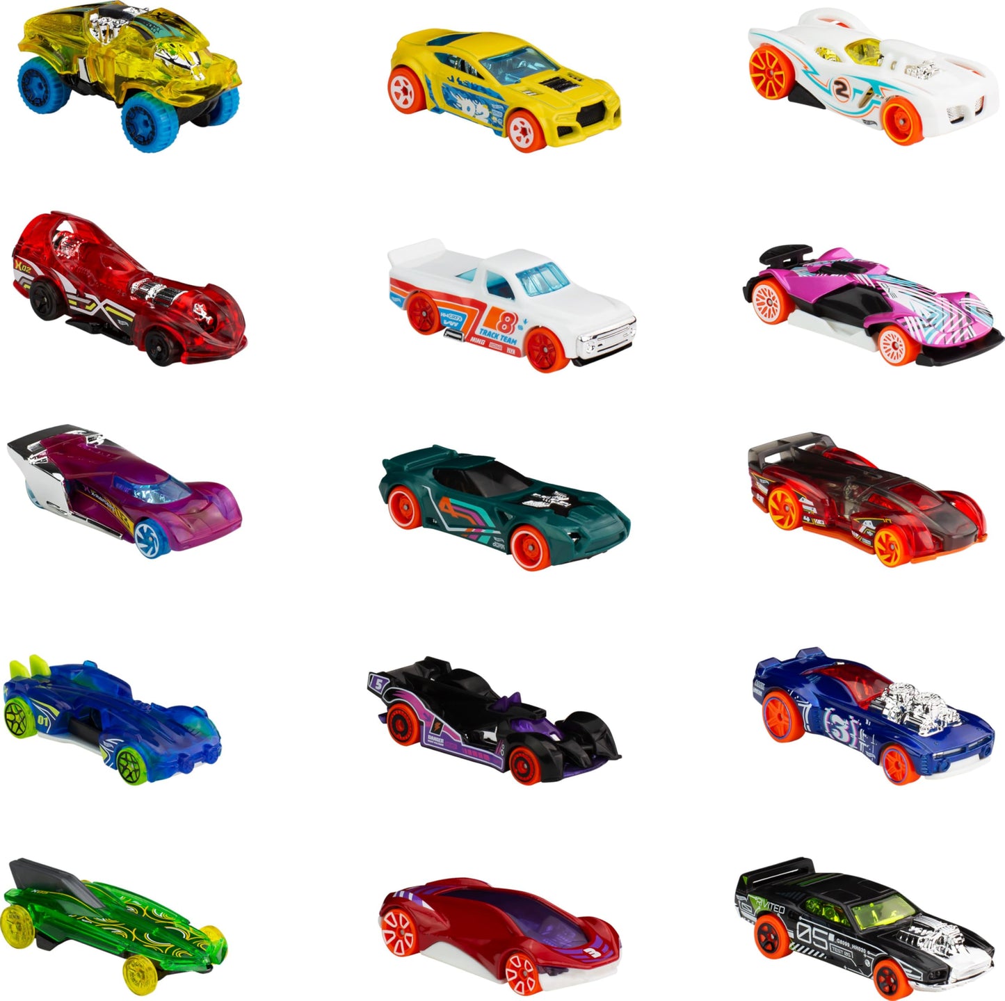 Hot Wheels Toy Cars or Trucks 5-Pack Bundle, 3-Themed Sets of 5 1:64 Scale Die-Cast Vehicles for Kids & Collectors, 15 Total (Styles May Vary)