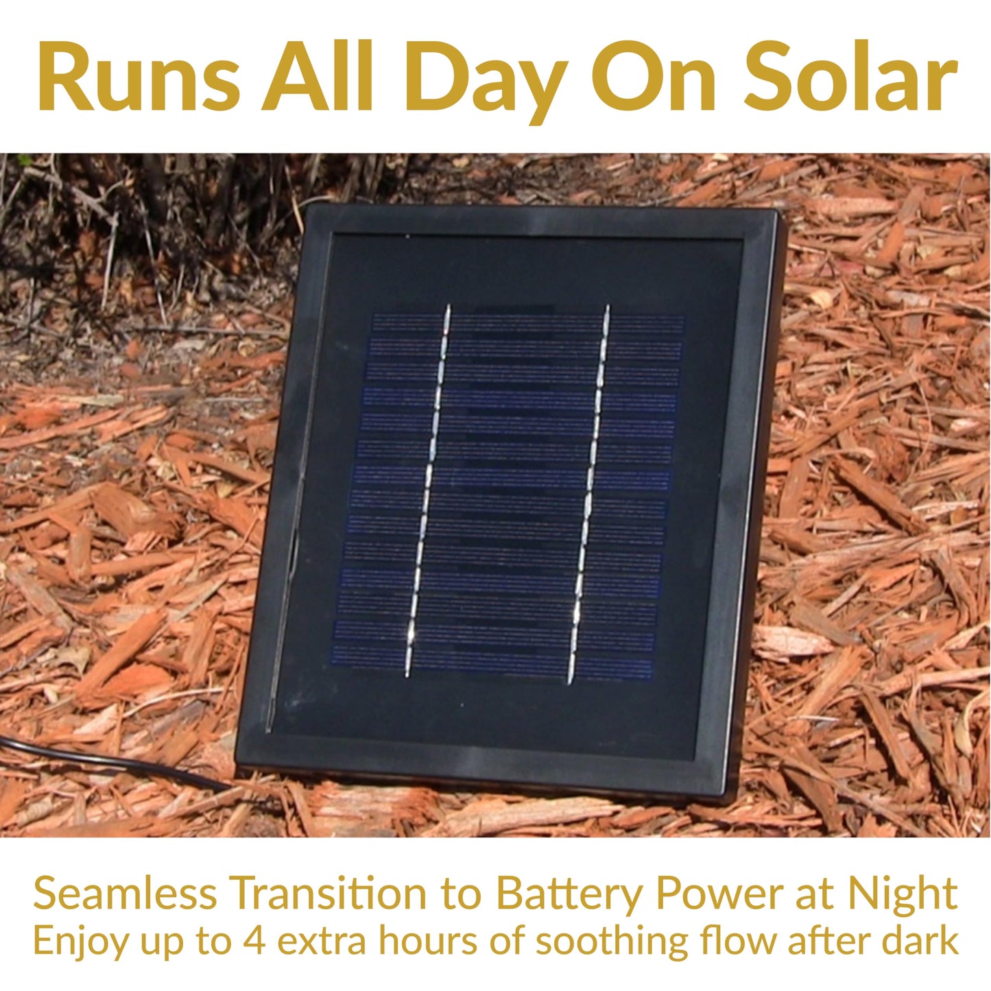 Sunnydaze 35" Solar 2-Tier Outdoor Water Fountain - Outdoor Water Fountain with Battery Backup and Pump - Black