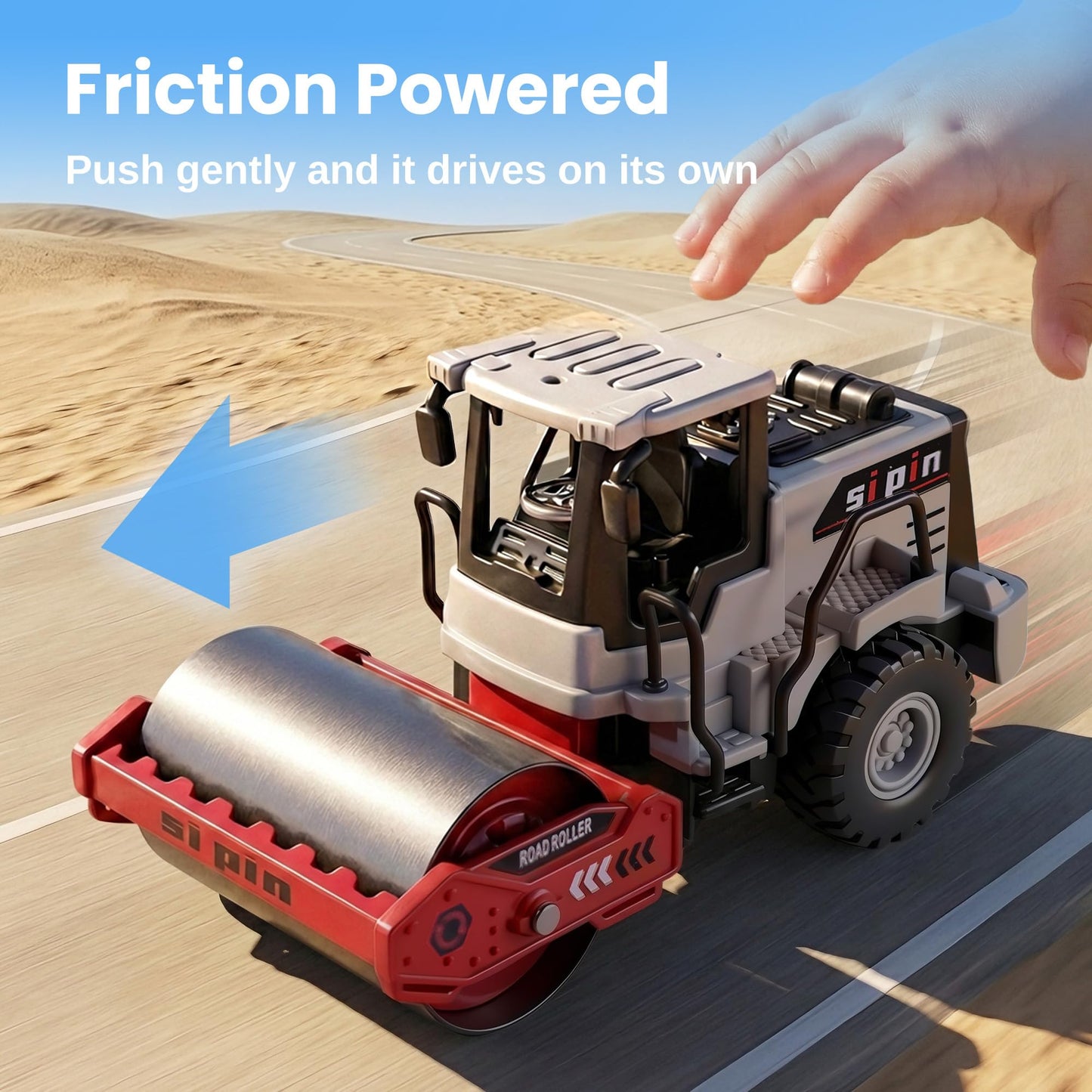 iPlay, iLearn Kid Construction Toy Trucks, Toddler Construction Vehicle Set W/Excavator Bulldozer Dump Truck, 3 PCS Friction Engineer Cars Sandbox Outdoor Play Birthday Gift 3 4 5 6 Yr Old Boy Girl