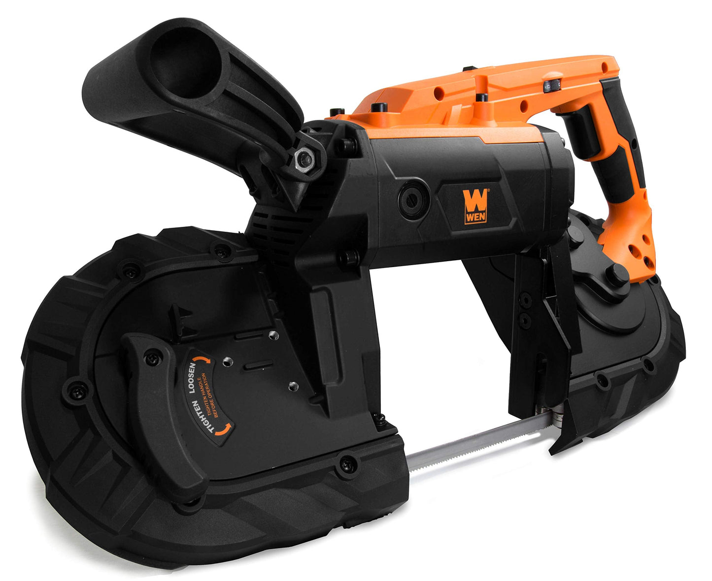 WEN Portable Band Saw for Metal, 10-Amp, Variable Speed, Handheld (94396)