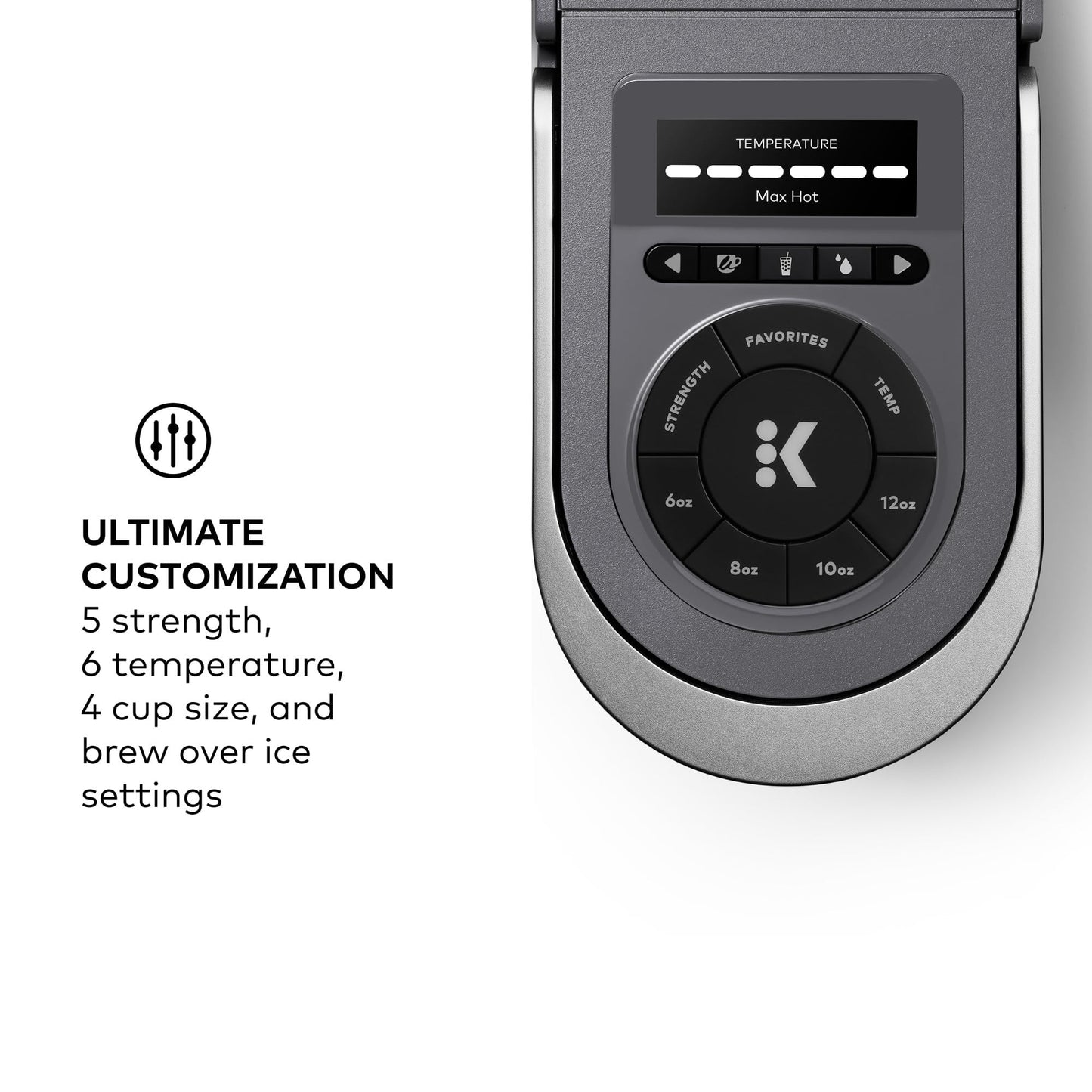 Keurig K-Supreme SMART Single Serve Coffee Maker With Wifi Compatibility, 4 Brew Sizes, And 66oz Removable Reservoir, Compatible with Alexa, Gray