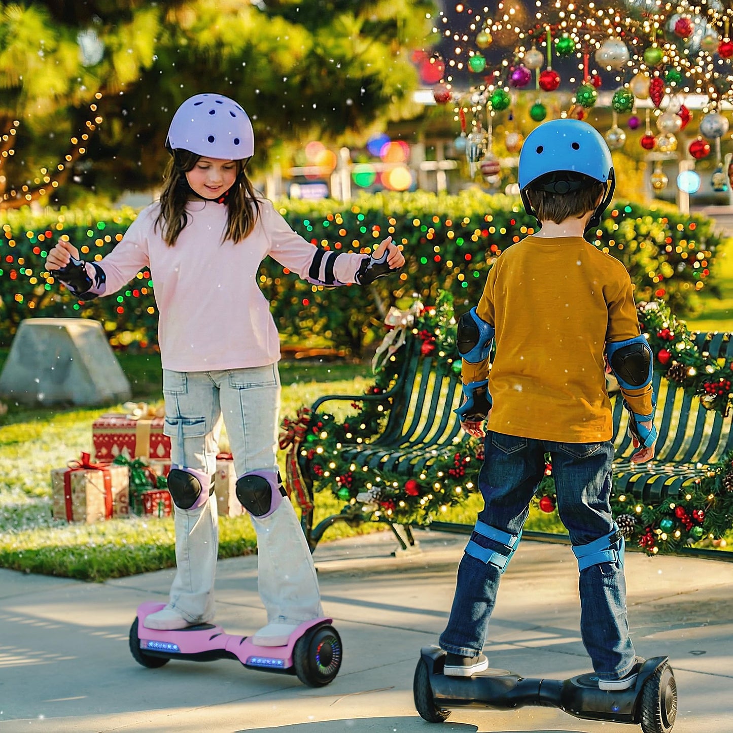 Gyroor Balancing Scooter New G13 All Terrain Balancing Scooter with LED Lights, Self Balancing Off Road with Bluetooth for Kids ages 6-12 and Adults-Black