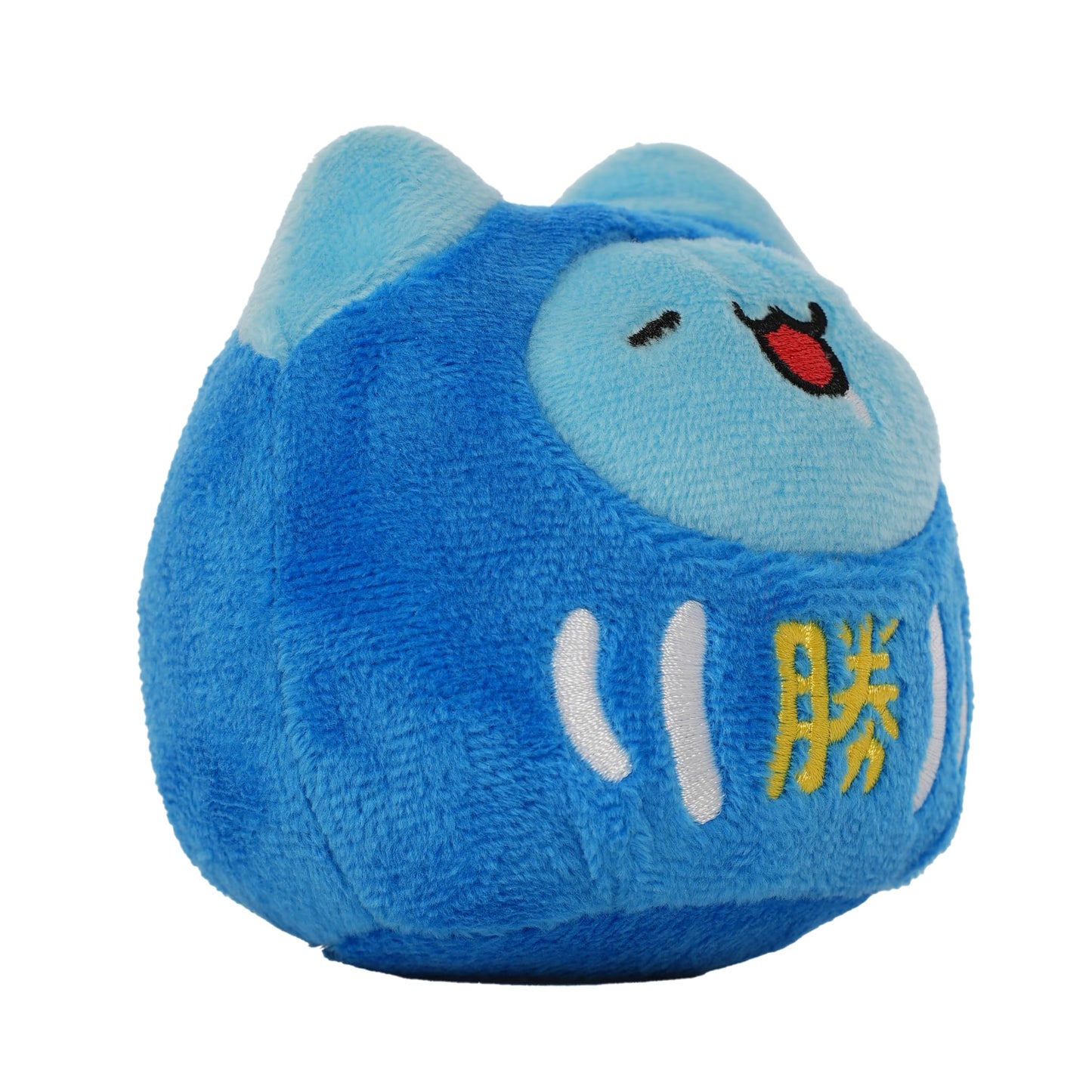 bugcatcapoo Lucky Daruma Wobble Doll 3.5", Officially Licensed, Blue Victory Design, Cute Tumbler Toy, Soft Stuffed Animal Roly-Poly, Kawaii Anime Decor, Gift for Birthday Christmas, Desktop Mascot