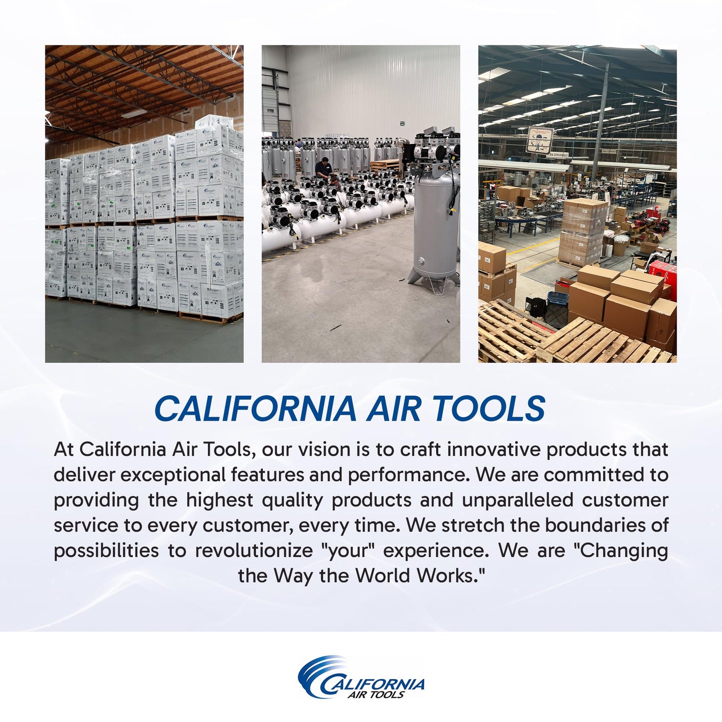 California Air Tools 20040C Powerful 4.0 HP Ultra Quiet and Oil-Free Air Compressor, 20 Gallon Tank, 75 dB Noise Level, White, 220v 60hz