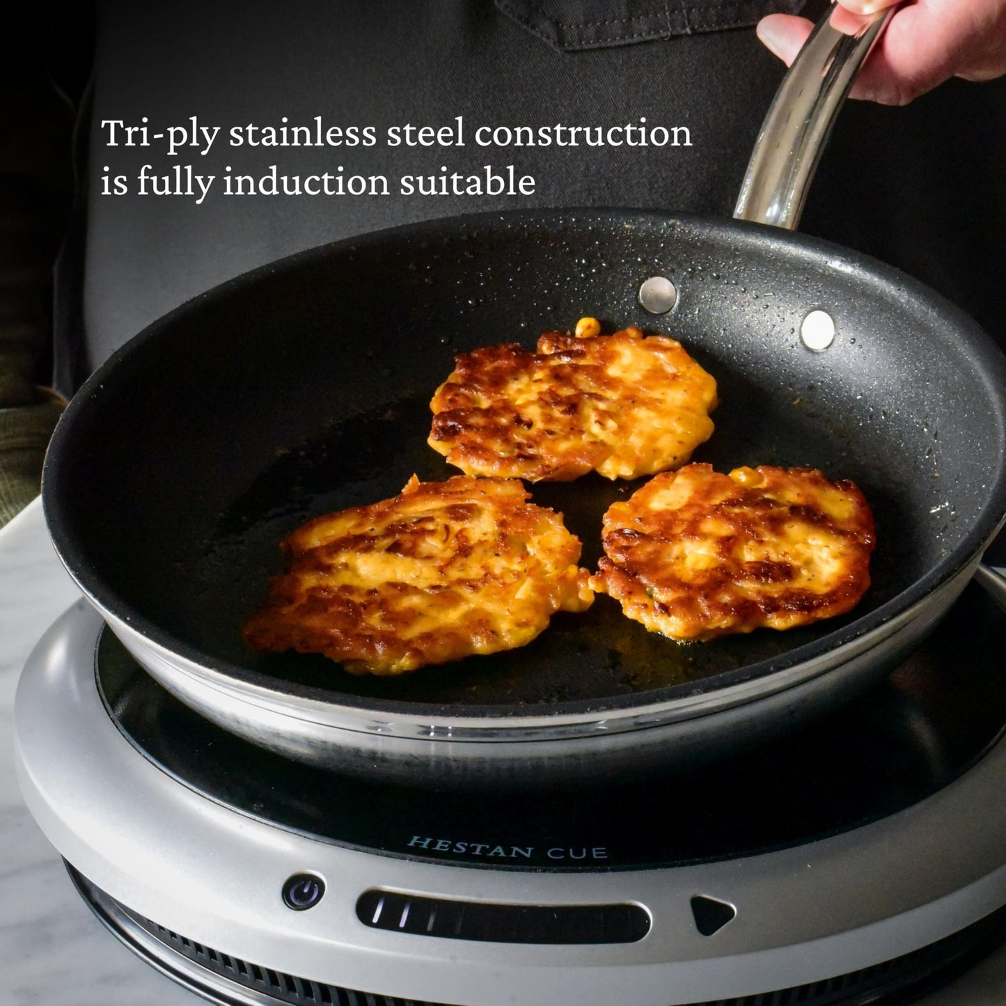 Hestan ProBond Forged TITUM - Professional Clad Stainless Steel, Nonstick, Frying Pan, (11-Inch) Induction Compatible, Made without PFOAs