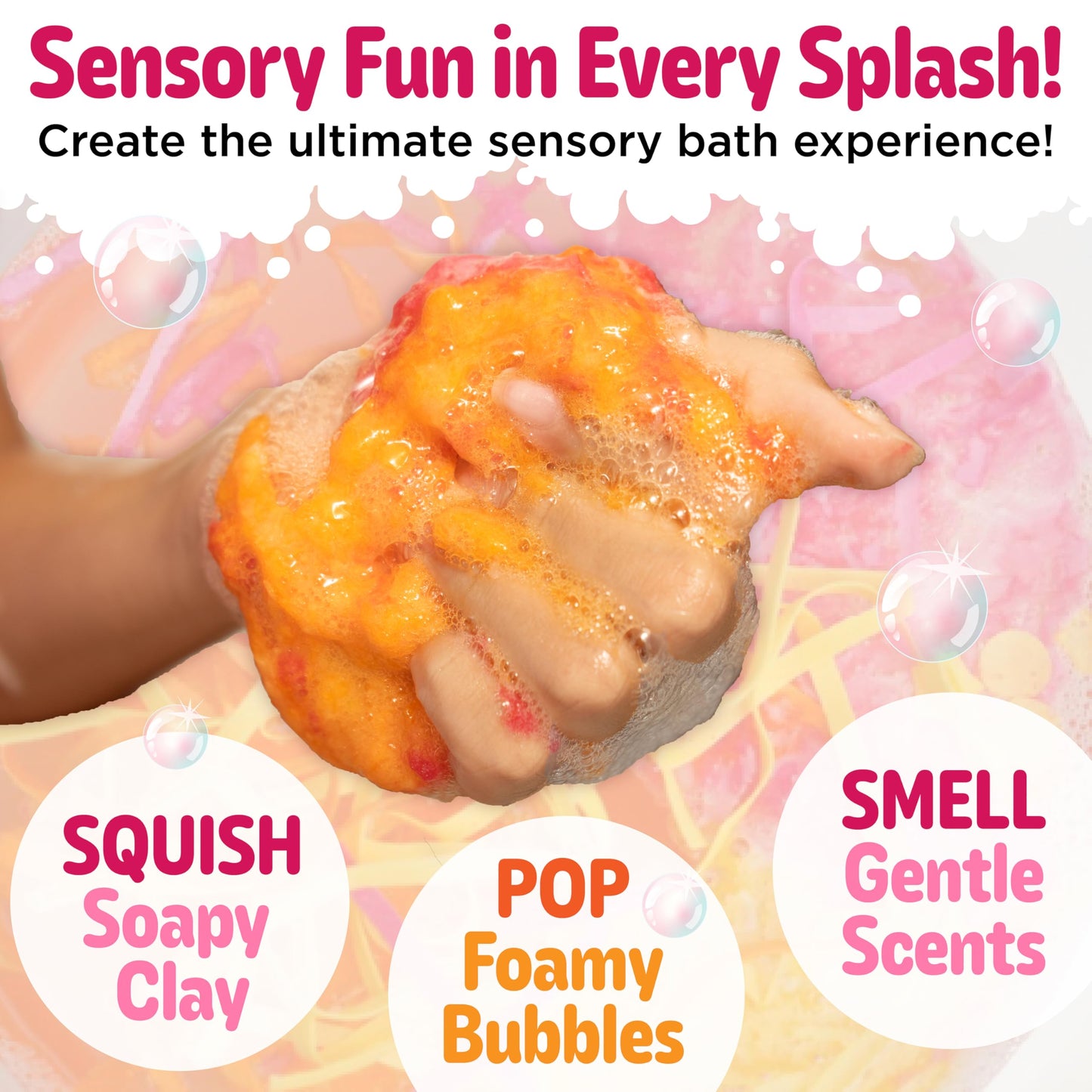 Creativity for Kids Soap Noodles Bath Art Studio – Bath Crayons, Soap Paint, Color Fizz & Confetti with Mold-Free Rubber Duck | Washable Bathtub Art & Sensory Toy Set for Toddlers and Kids (Ages 3+)