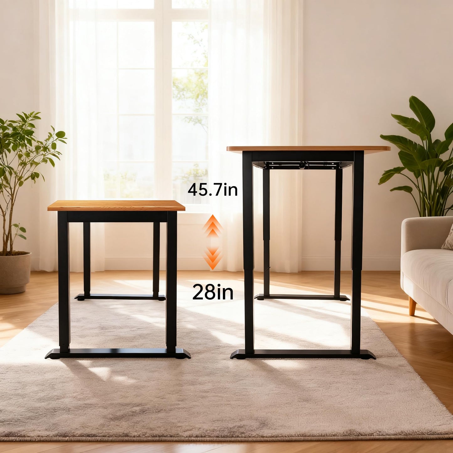 Fromann Electric Standing Desk Frame, 4-Leg Dual Motor Adjustable Standing Desk Legs for Max 70'' x 29.5'' Desktop,Heavy Duty 220lb Load Capacity for Home Office, Frame Only