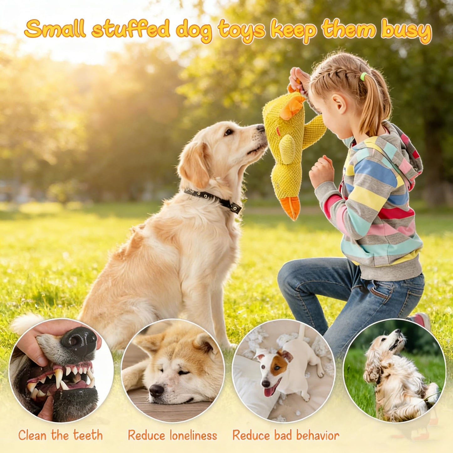 The Mellow Ducks Calming Pillow, Mellow Dog Calming Duck, 2025 New Yellow Duck Dog Toy, Dogs Ducks Toy with Quacking Sound for Indoor Dogs
