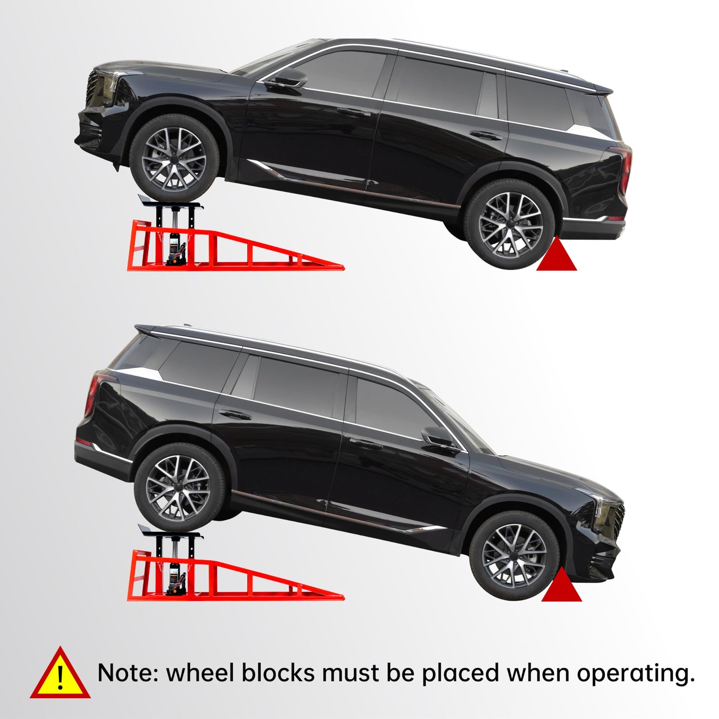 5 Ton (11000 lbs) Capacity Hydraulic Low Profile Car Ramps with Pin Lock, 10.6 to 14.7 Inch Lift Range, for Auto & Home Garage Maintenance, Oil Changes