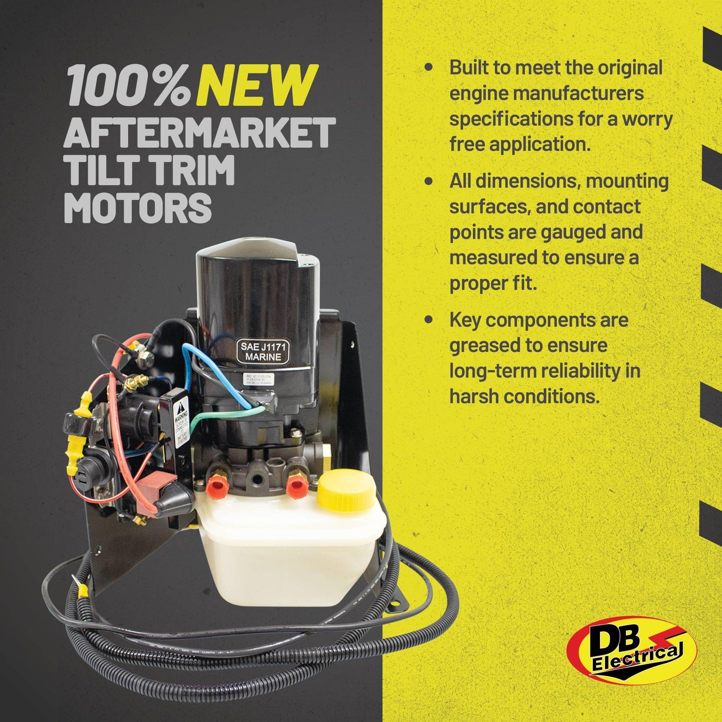 DB Electrical New 430-22138 Tilt & Trim Motor Compatible with/Replacement for Mercury Marine All Models All 14336A15, 14336A20, 14336A6, 14336A8, 14336A9, 88183A12, 88183A5, 88183A8, T1088M-K