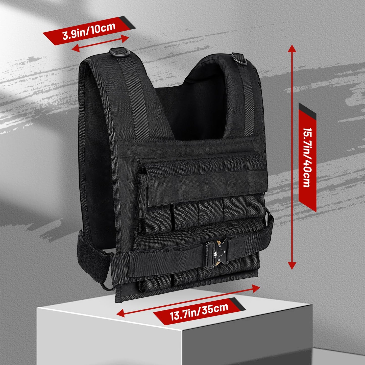 Weighted Vest Men 26lbs | 35lbs | 45lbs, Weighted Workout Vest With Removable Iron Weights, Weight Vest for Men and Women, Heavy Duty Weighted Exercise Vest for Strength Training Running Walking