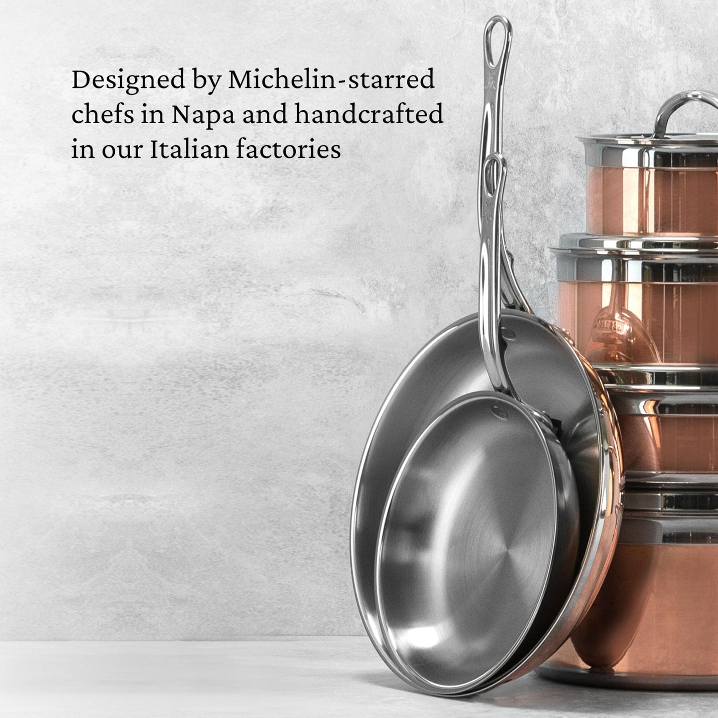 Hestan - CopperBond Collection - 100% Pure Copper Sauté Pan, Induction Cooktop Compatible, 3.5 Quart